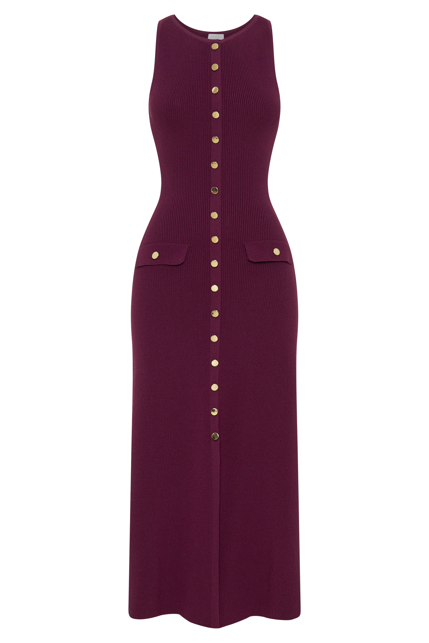 Sawyer Sleeveless Buttoned Maxi Dress - Plum