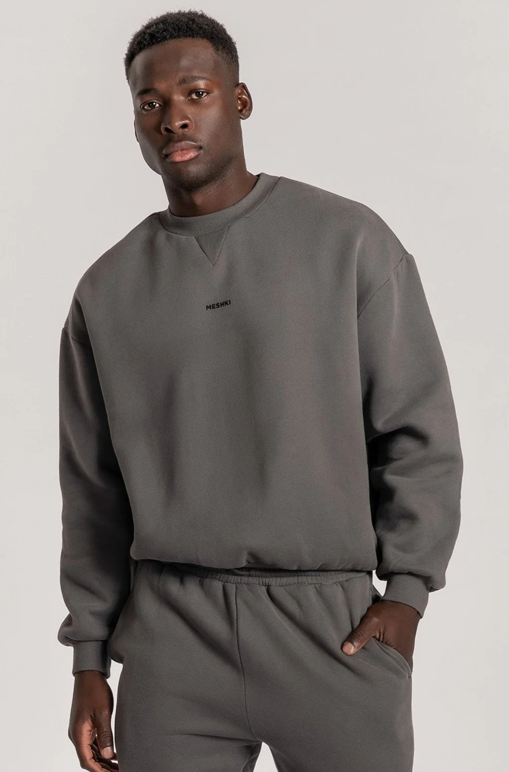 Max Unisex Crew Neck Cosy Sweater - Charcoal