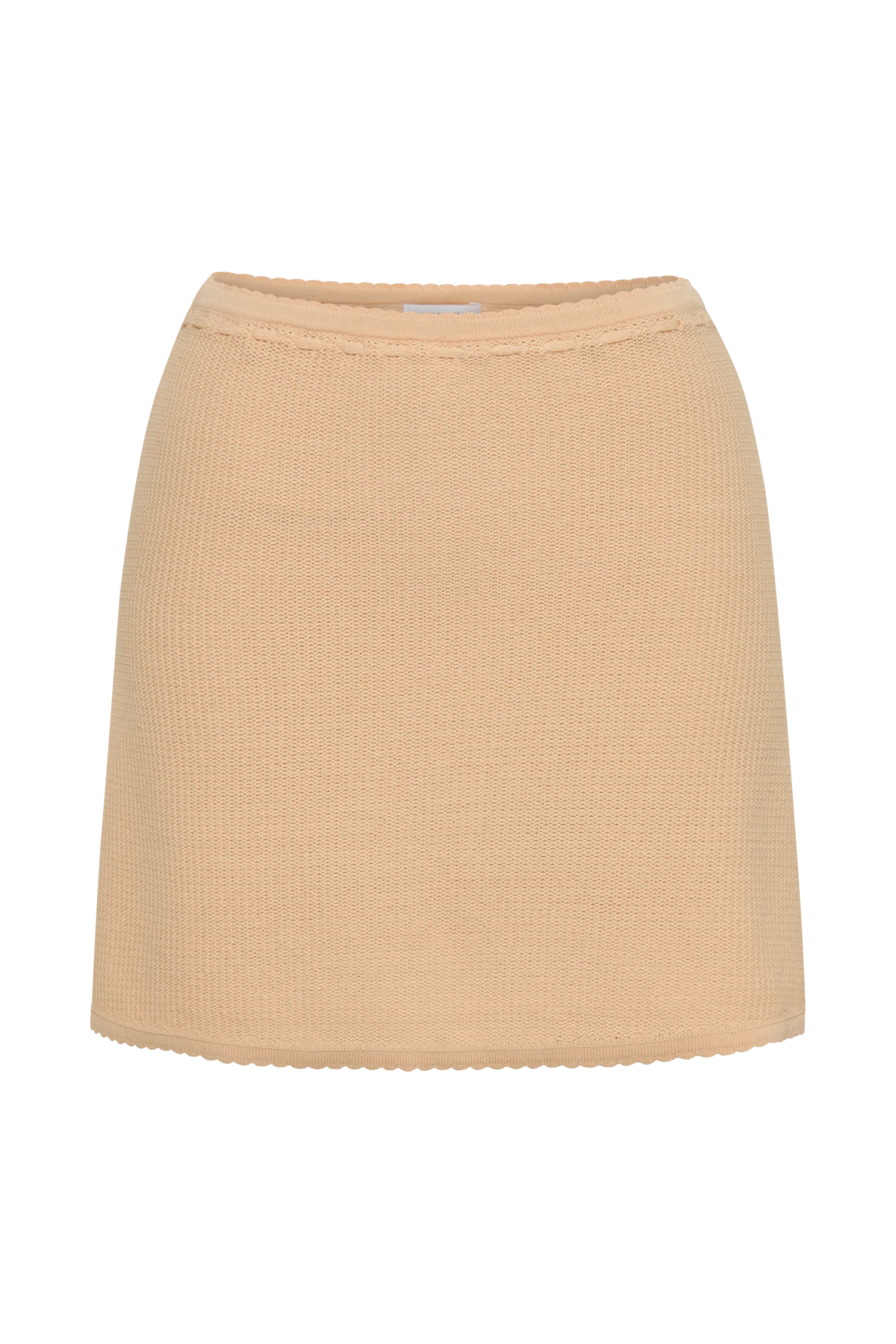 Kyra Waffle Mini Skirt - Apricot