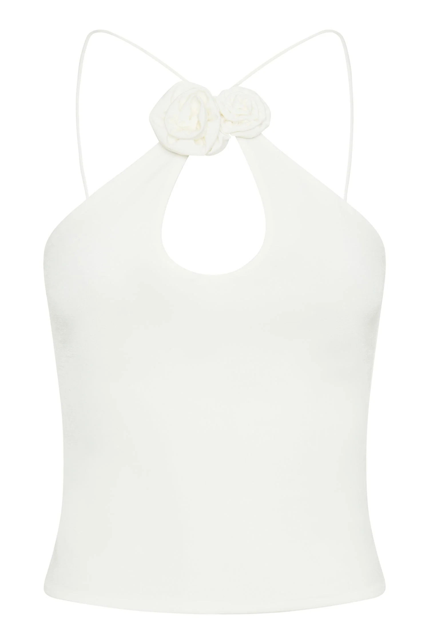 Adeline Rose Halter Top - White