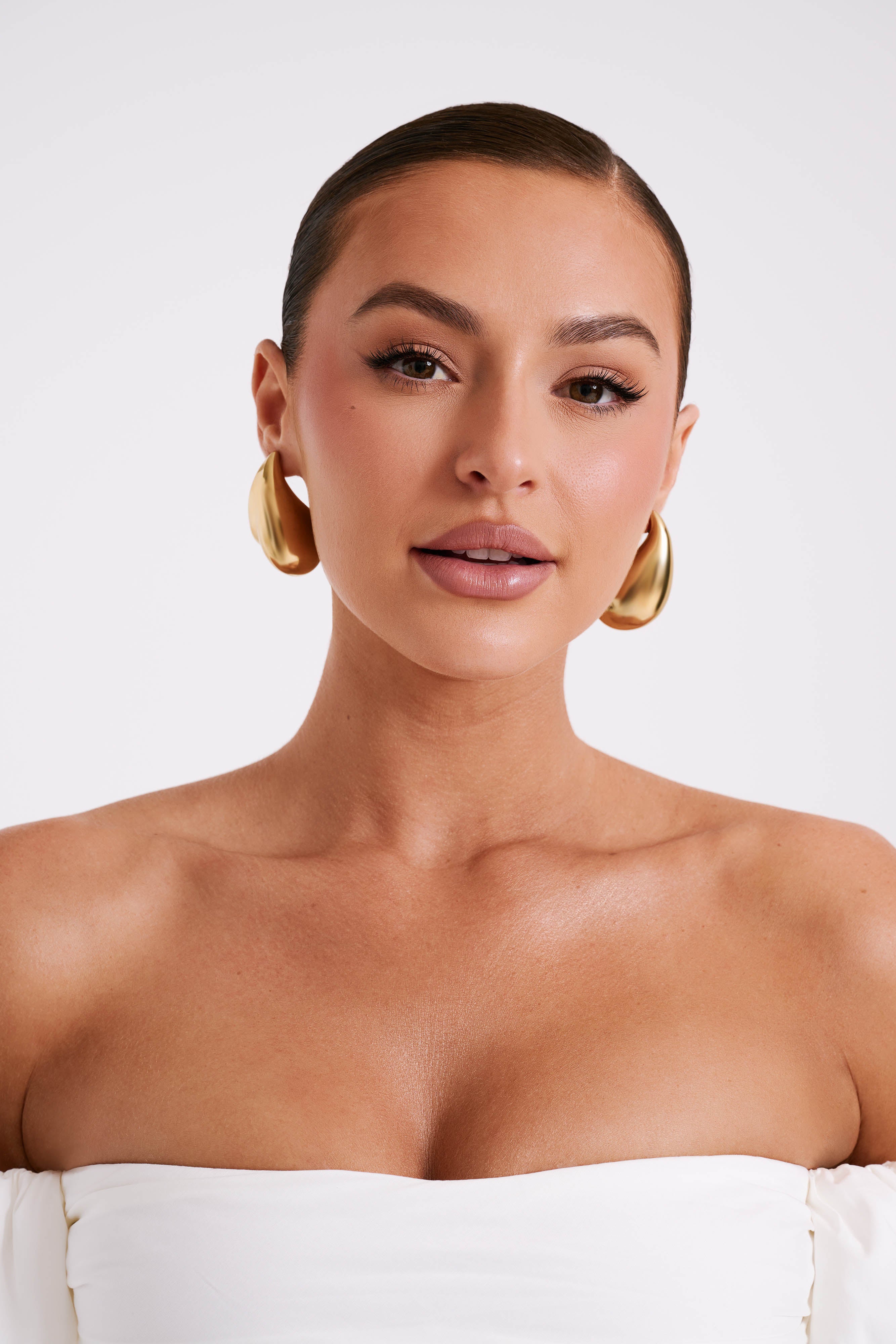 Zadie Oversized Double Teardrop Earrings - Gold