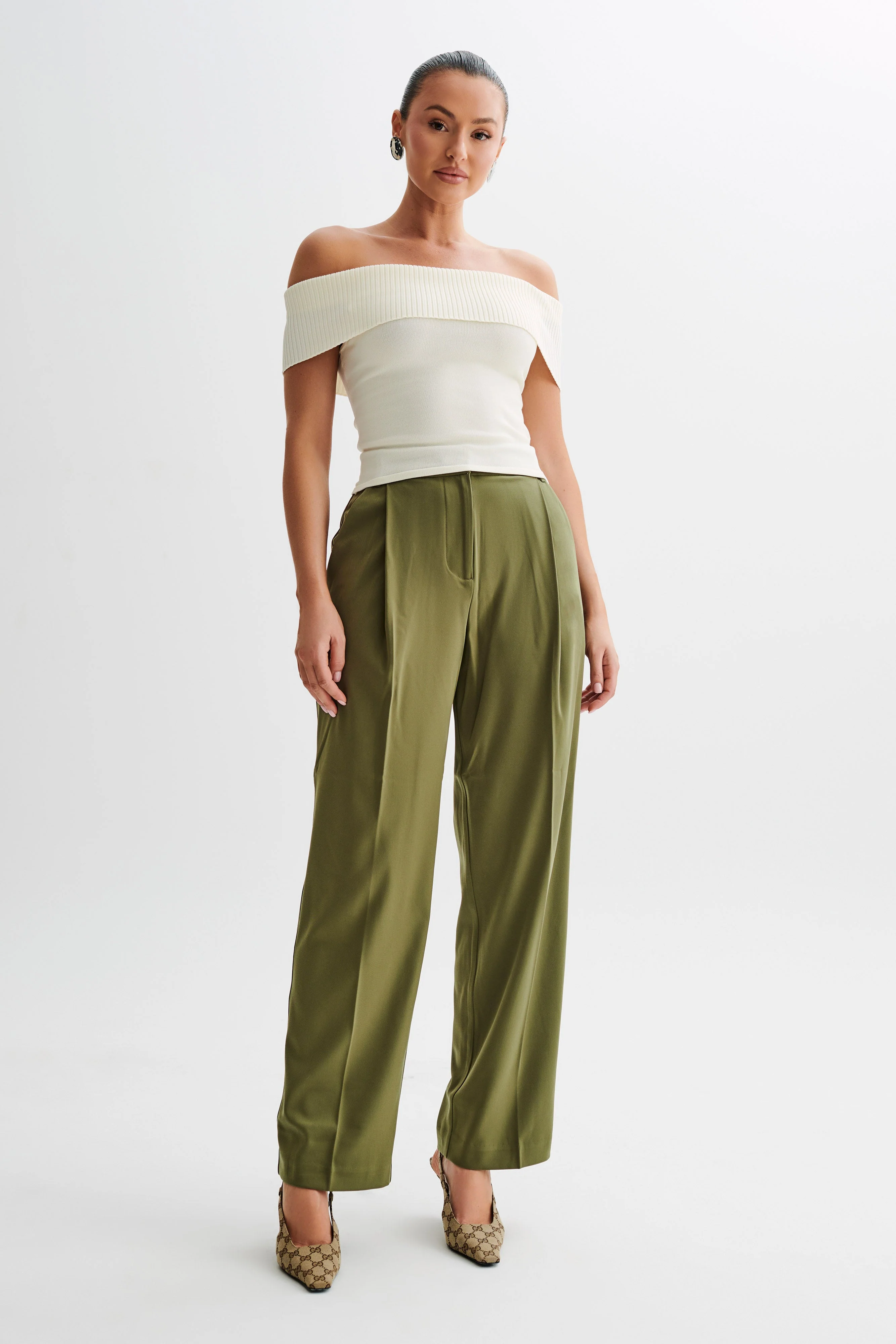 Susanna Off Shoulder Knit Top - Ivory