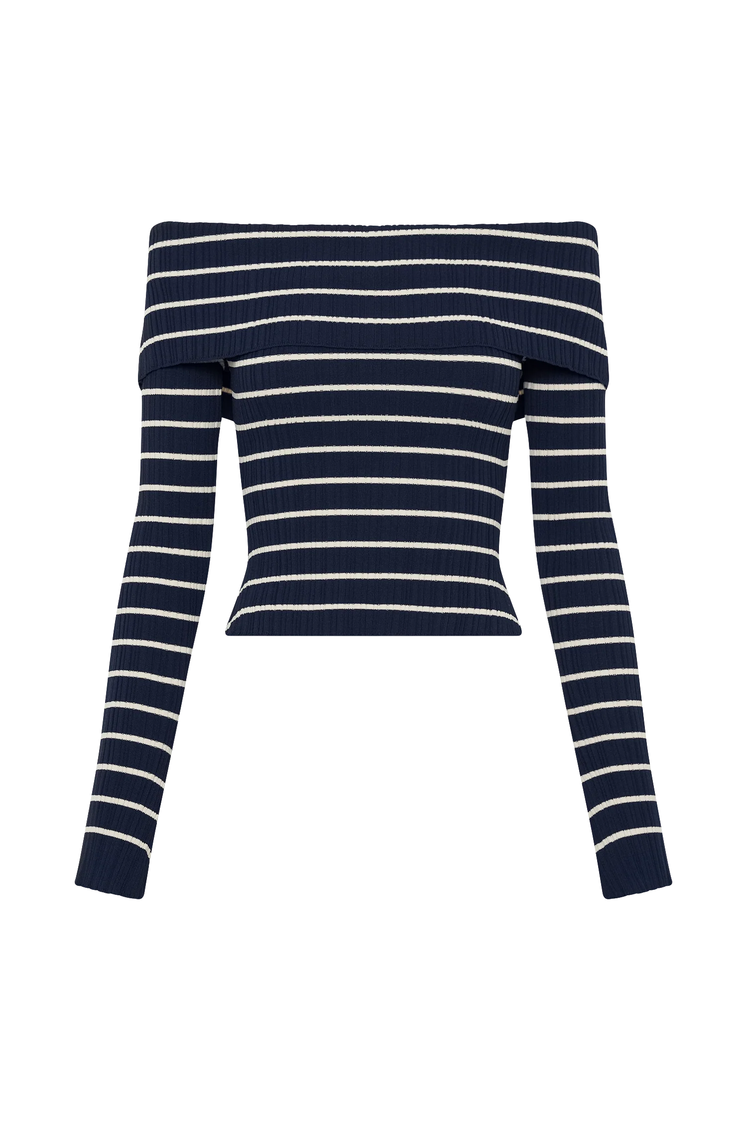 Dominica Off Shoulder Knit Top - Navy
