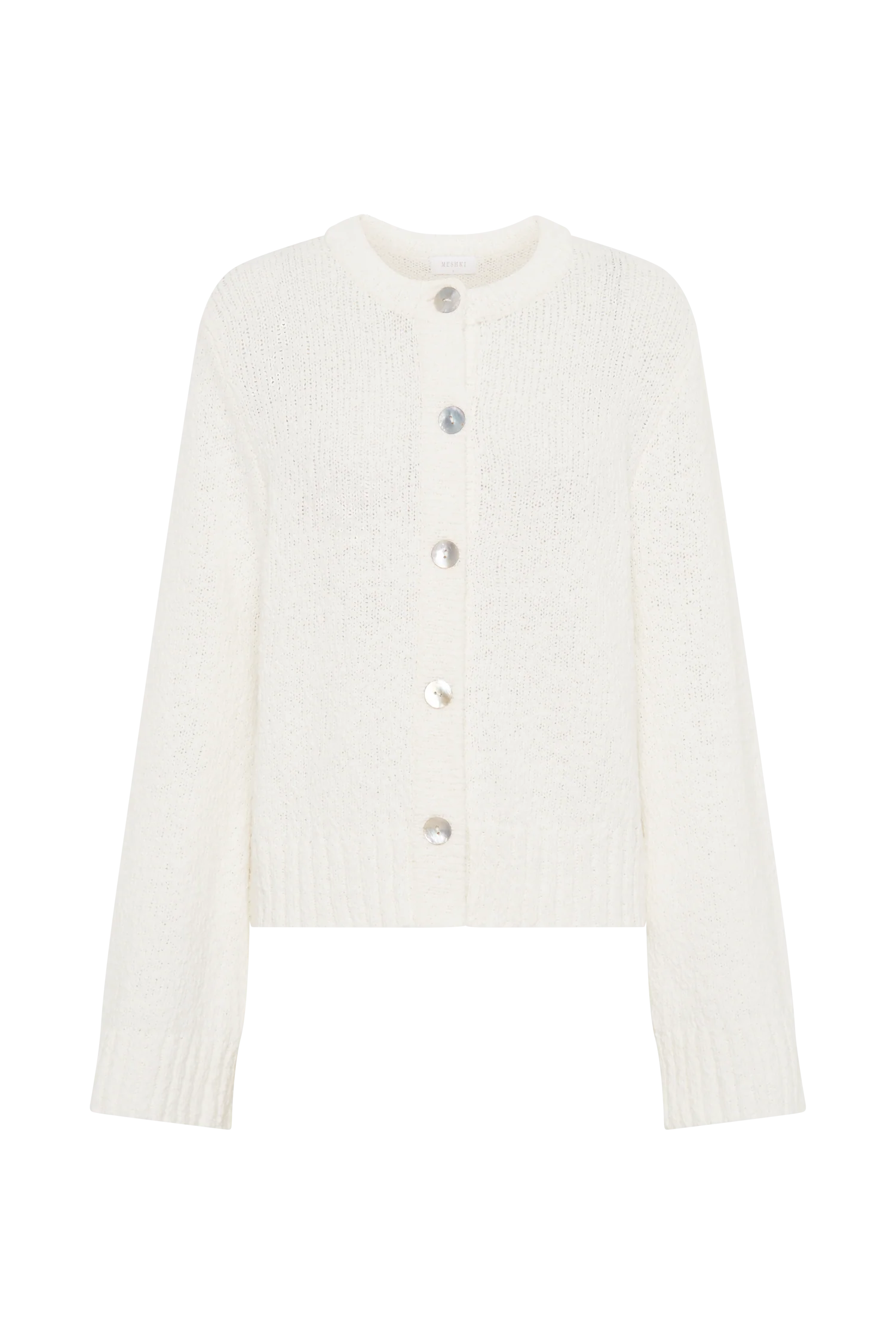 Moira Oversized Boucle Cardigan - White