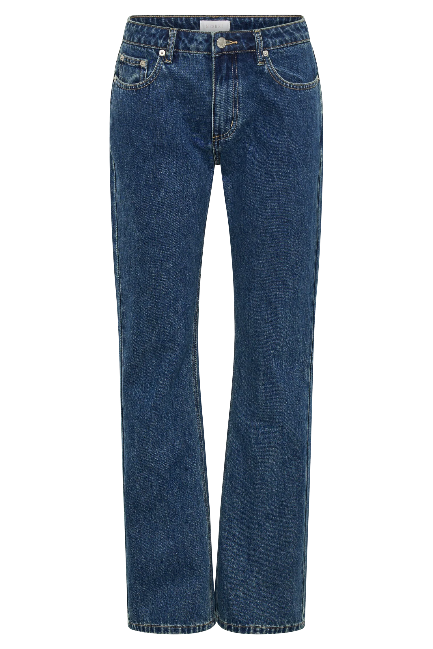 Stephy Low Rise Straight Leg Denim Jean - Dark Blue