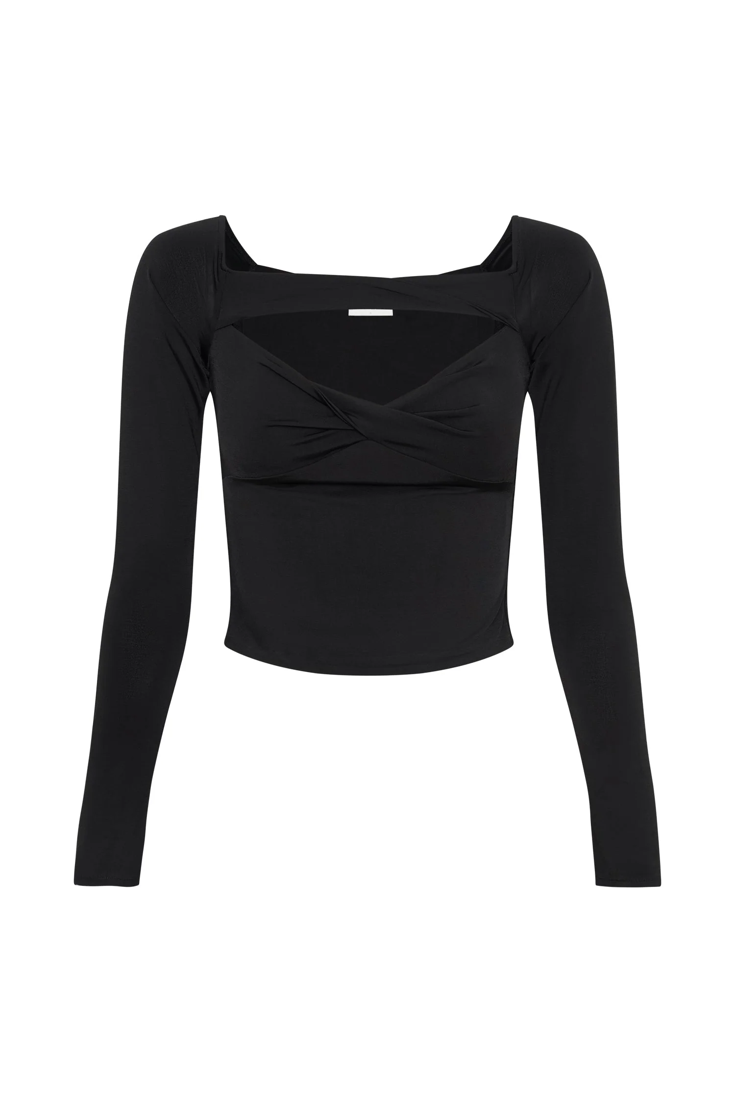 Ceri Off Shoulder Long Sleeve Top - Black
