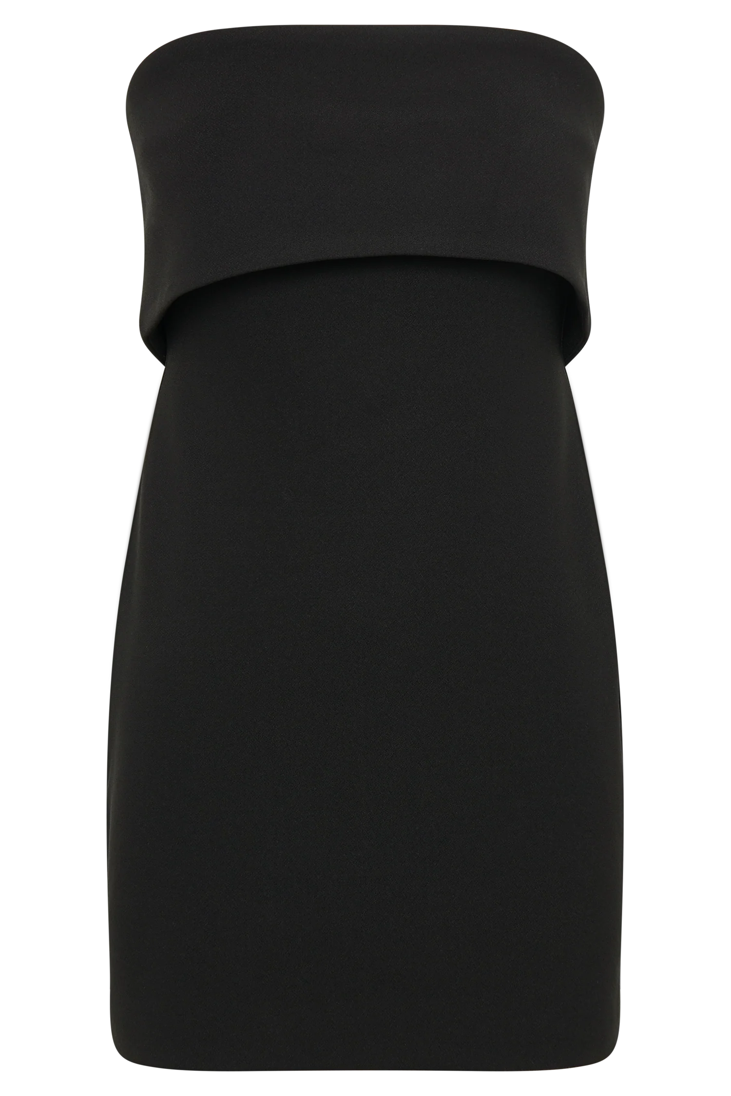 Mariska Strapless Crepe Mini Dress - Black