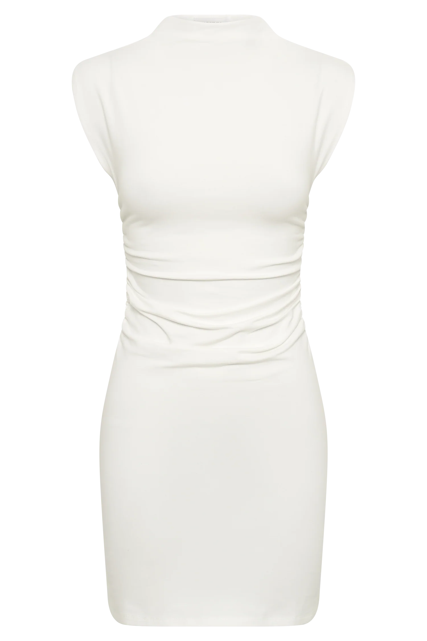 Melania High Neck Mini Dress - White