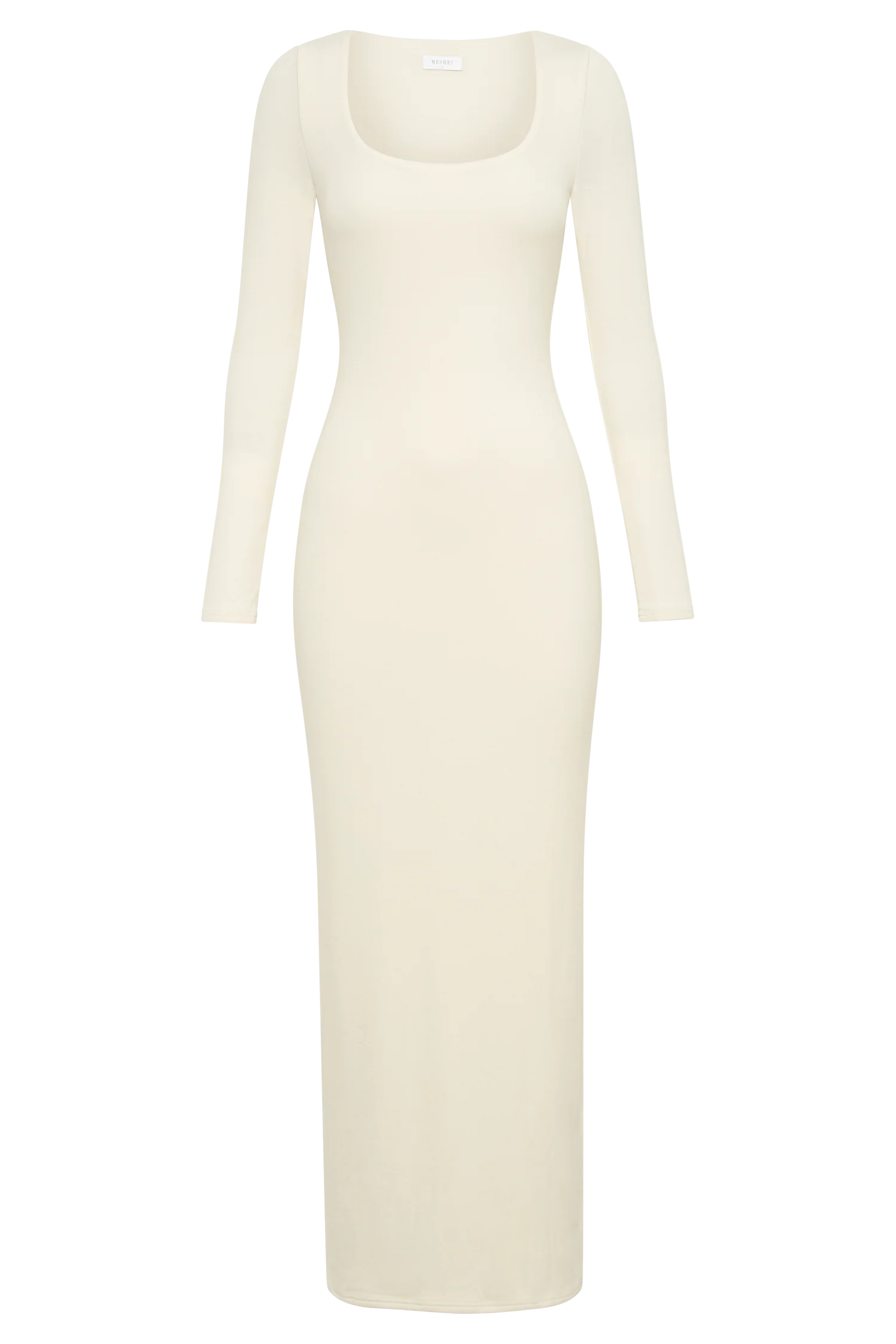Vanessa Modal Long Sleeve Midi Dress - Bone