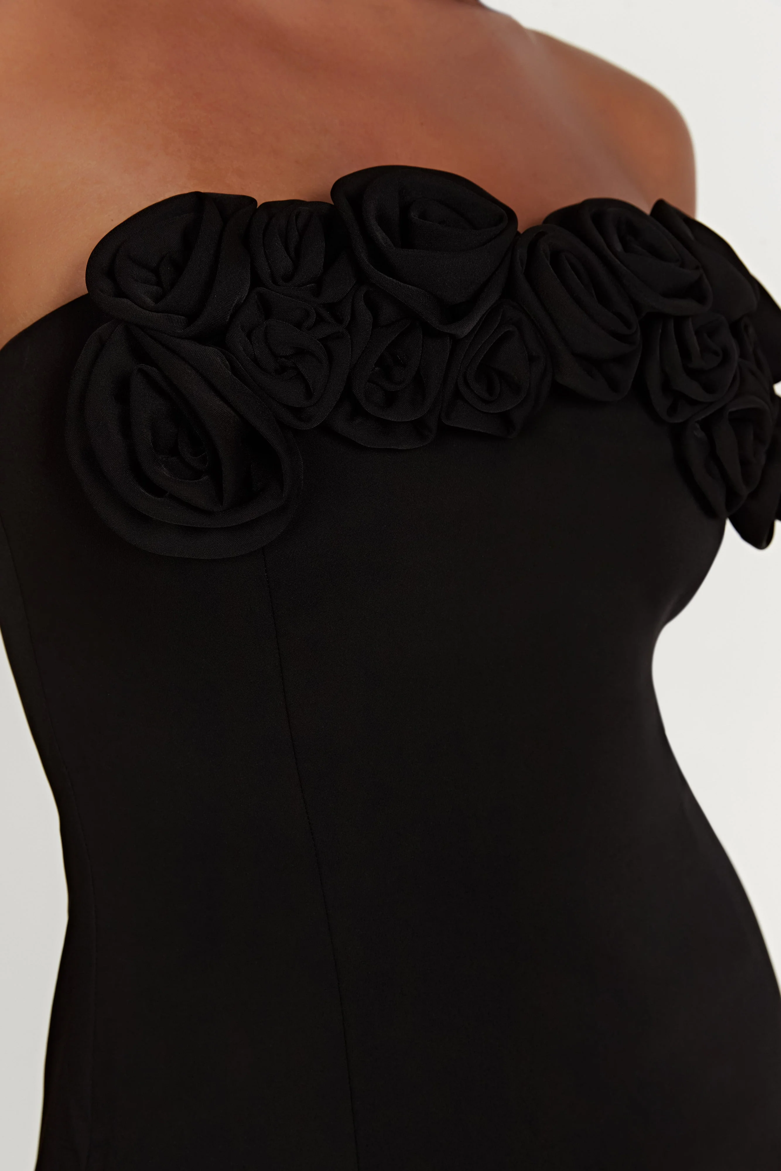 Brooks Rose Mini Dress - Black