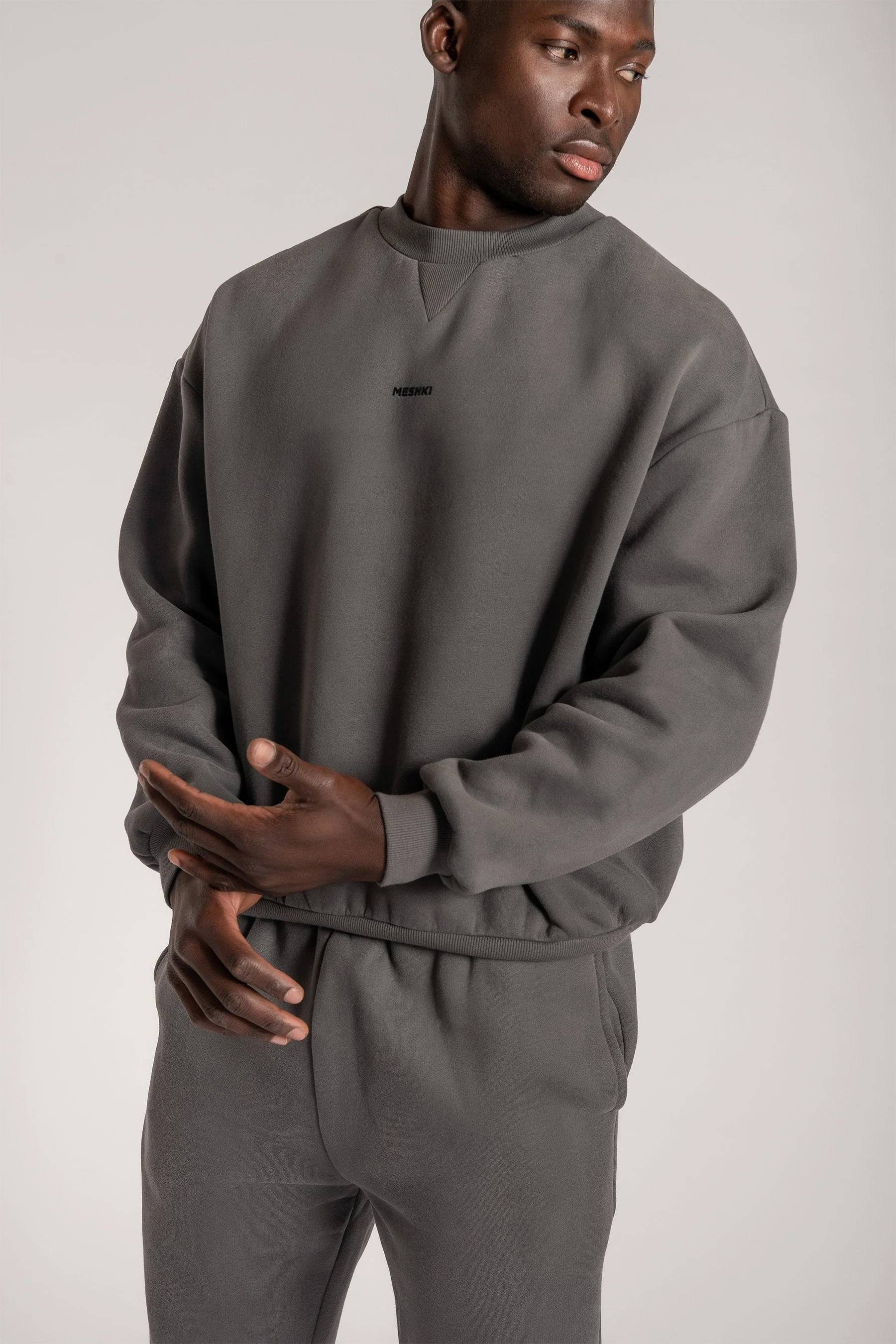 Max Unisex Crew Neck Cosy Sweater - Charcoal