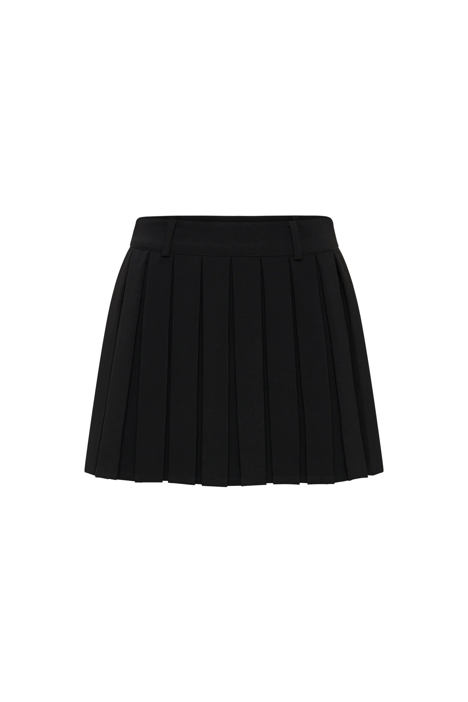 Mura Pleated Mini Skirt - Black