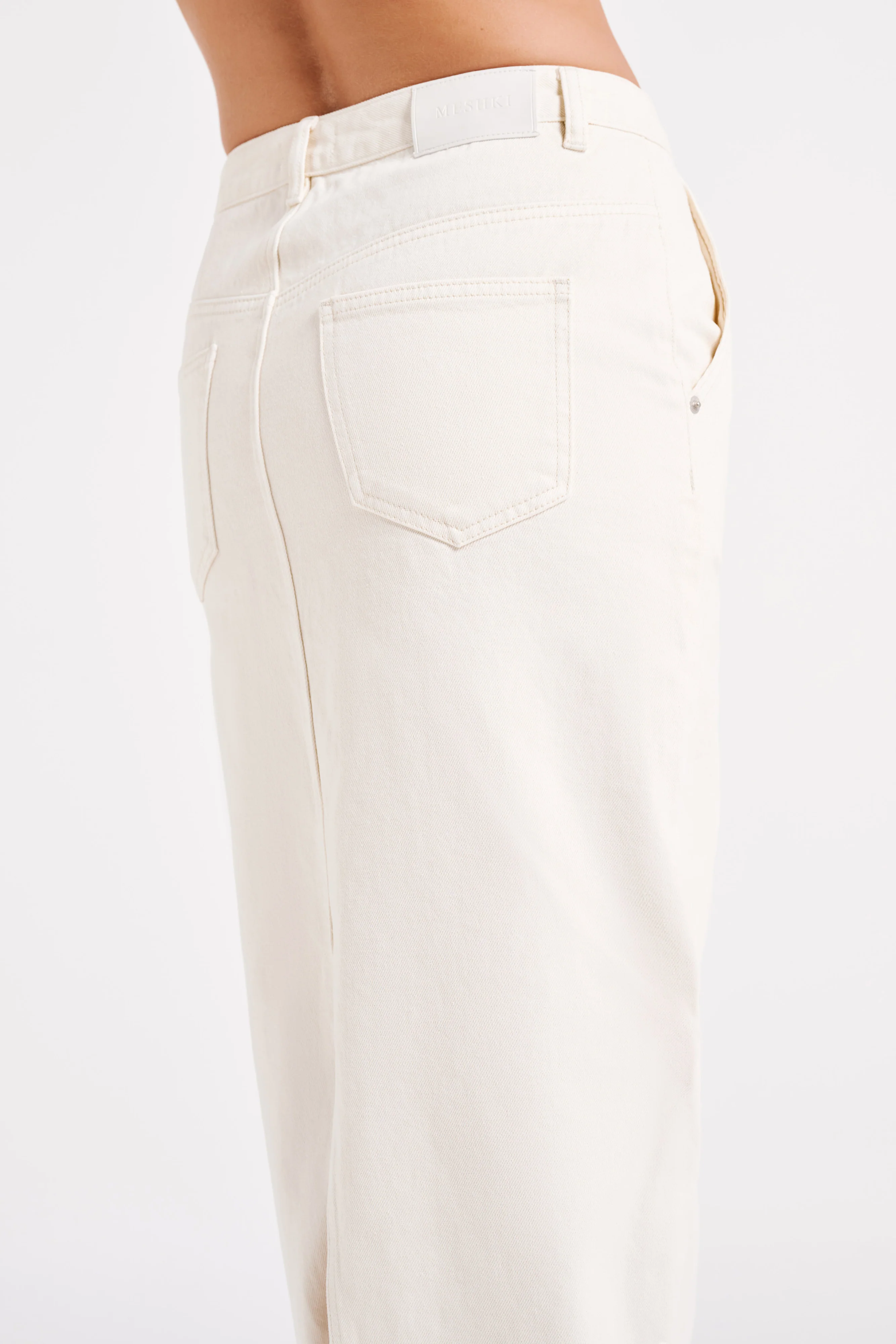 Illona Denim Maxi Skirt - Ecru