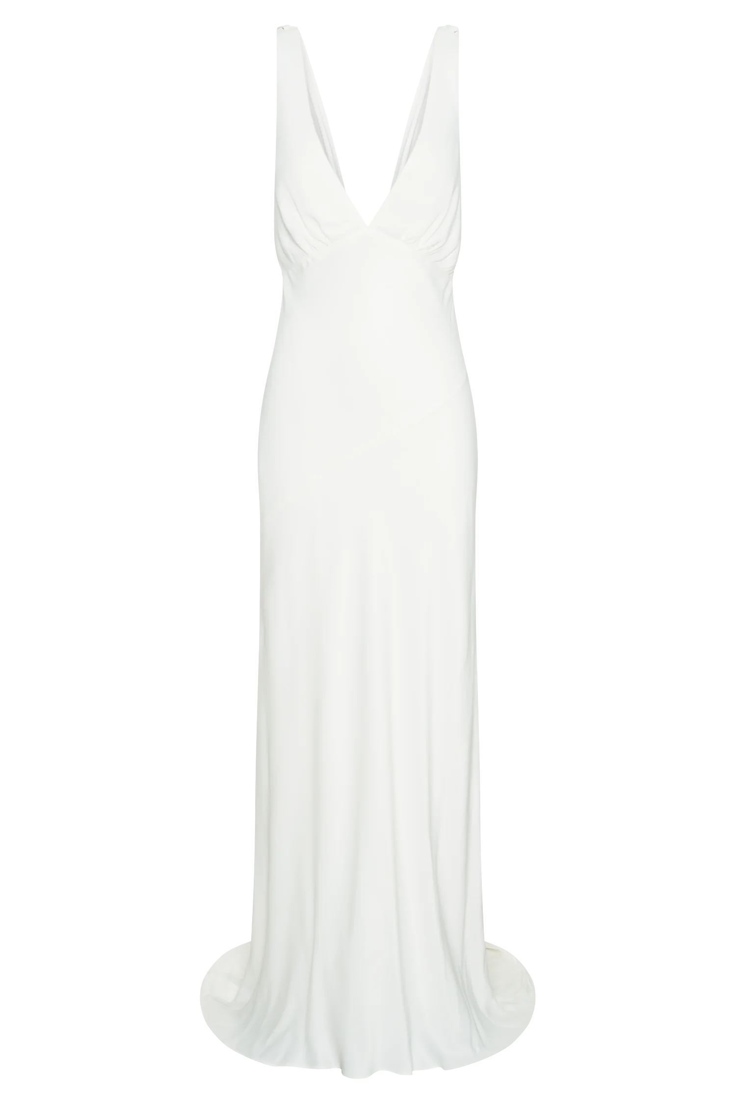 Amanza Maxi Dress With Cowl Back - White