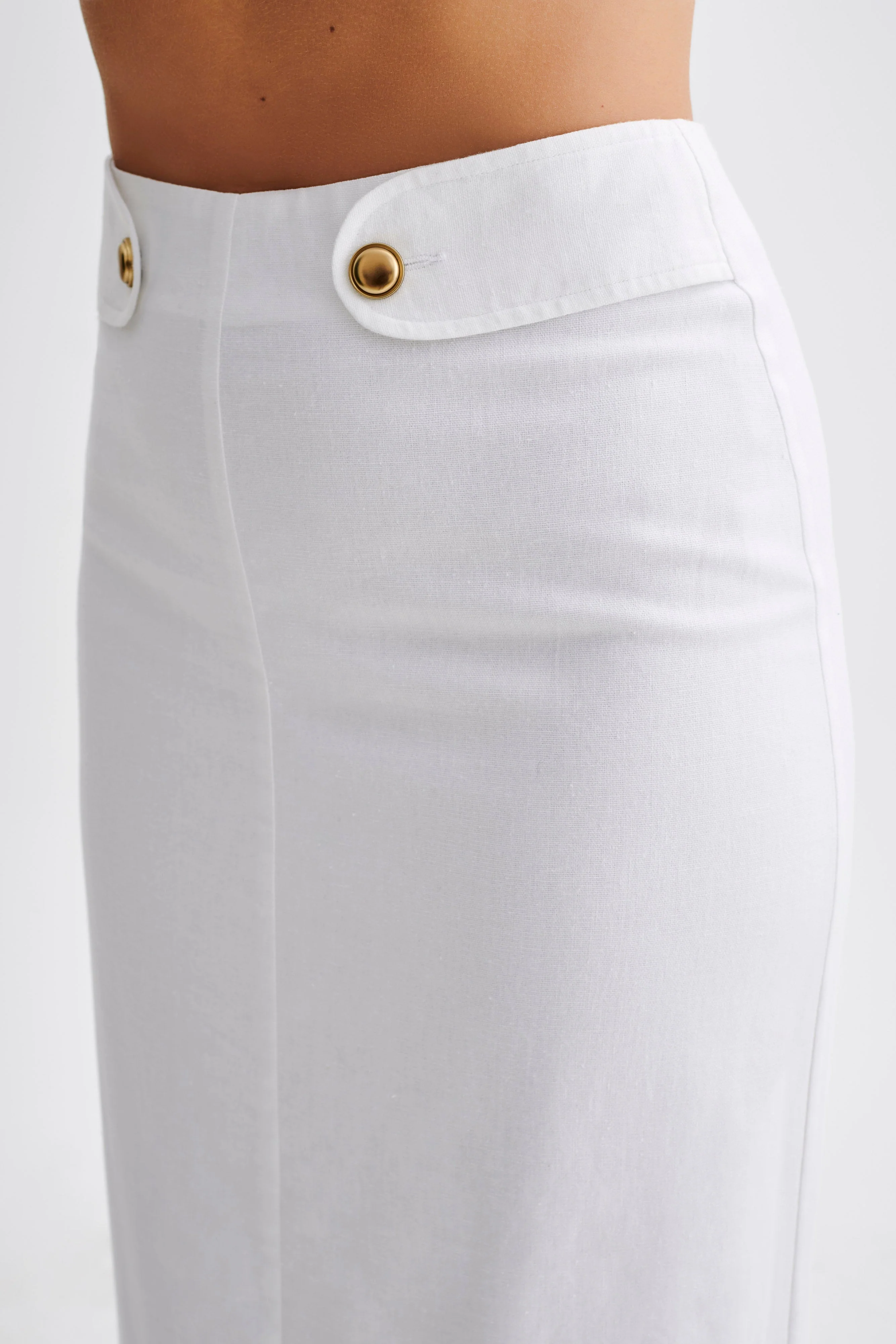 Jordan Linen Maxi Skirt - White