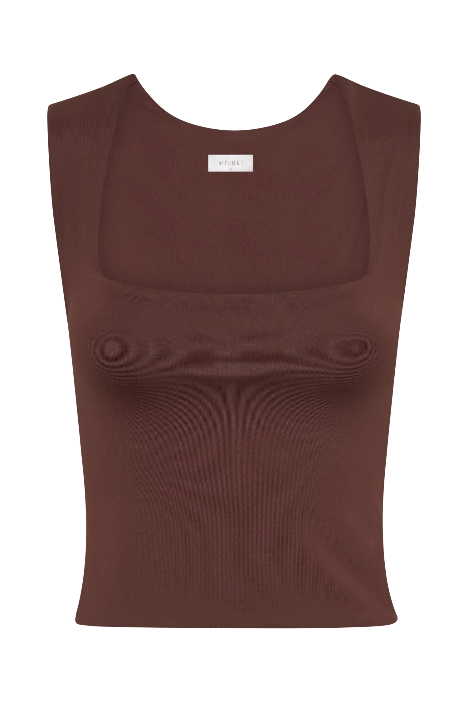 Linley Recycled Nylon Long Line Top - Chocolate