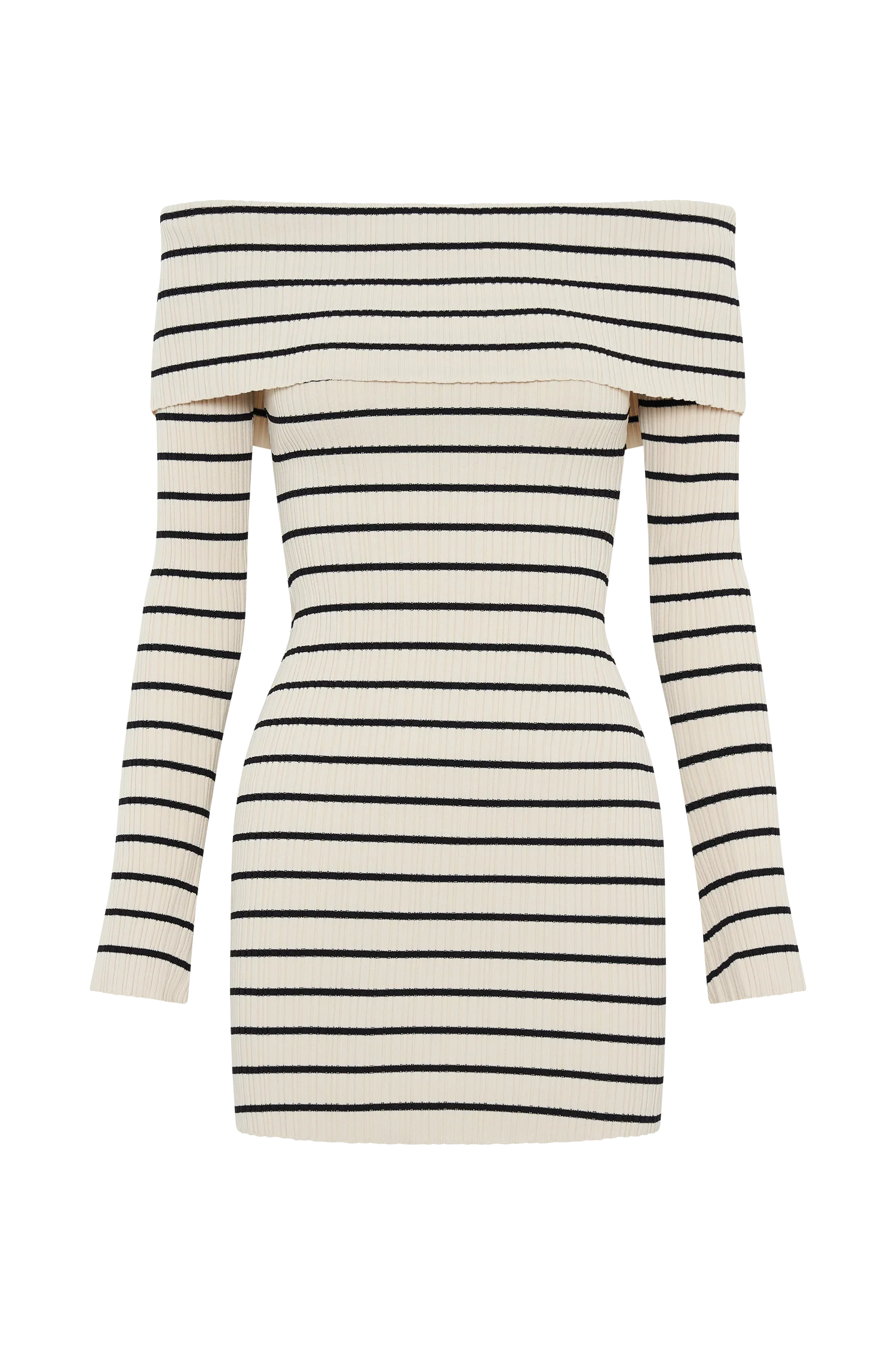 Dominica Off Shoulder Knit Mini Dress - Ivory