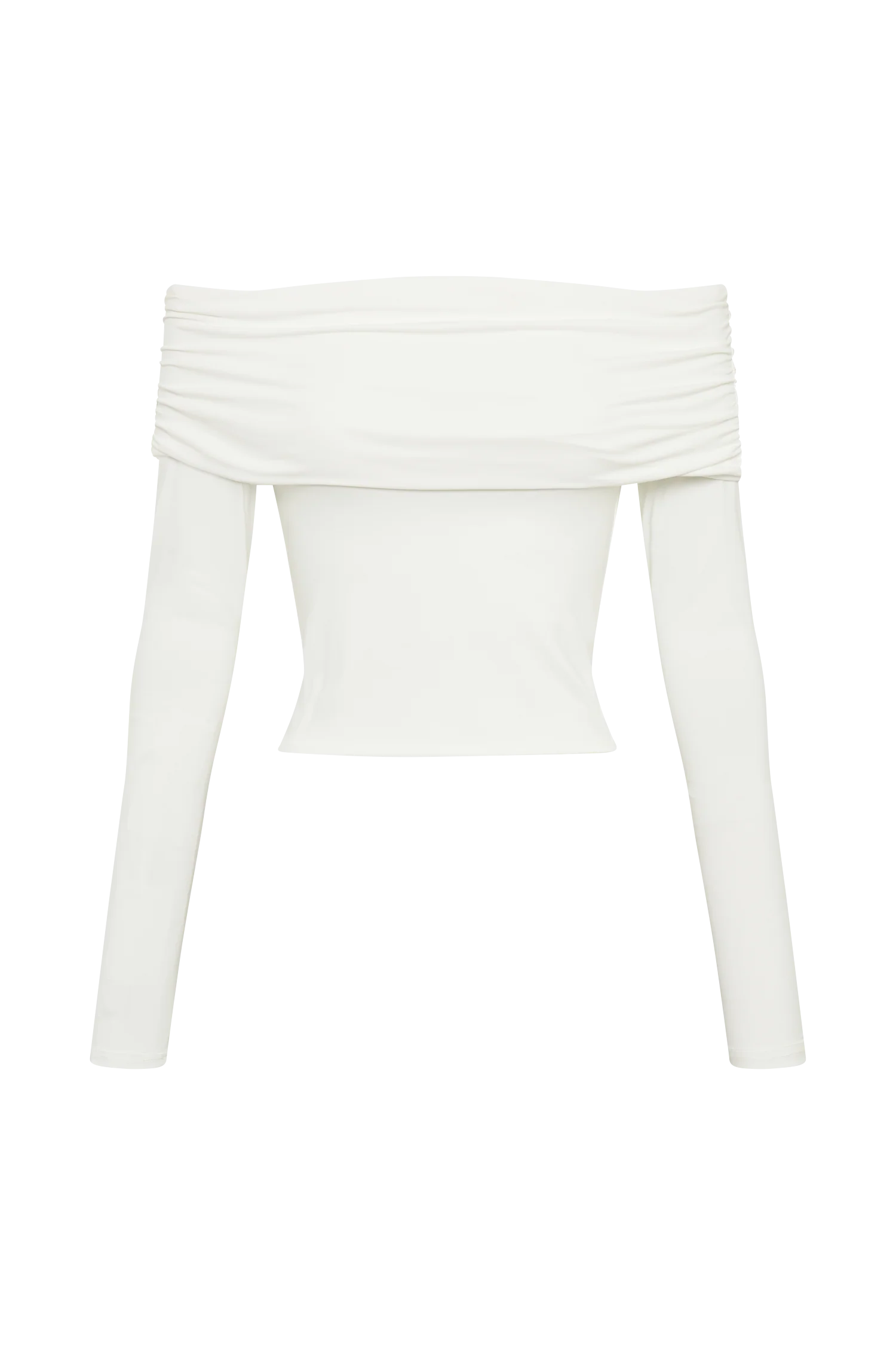 Lucinda Recycled Nylon Off Shoulder Top - White