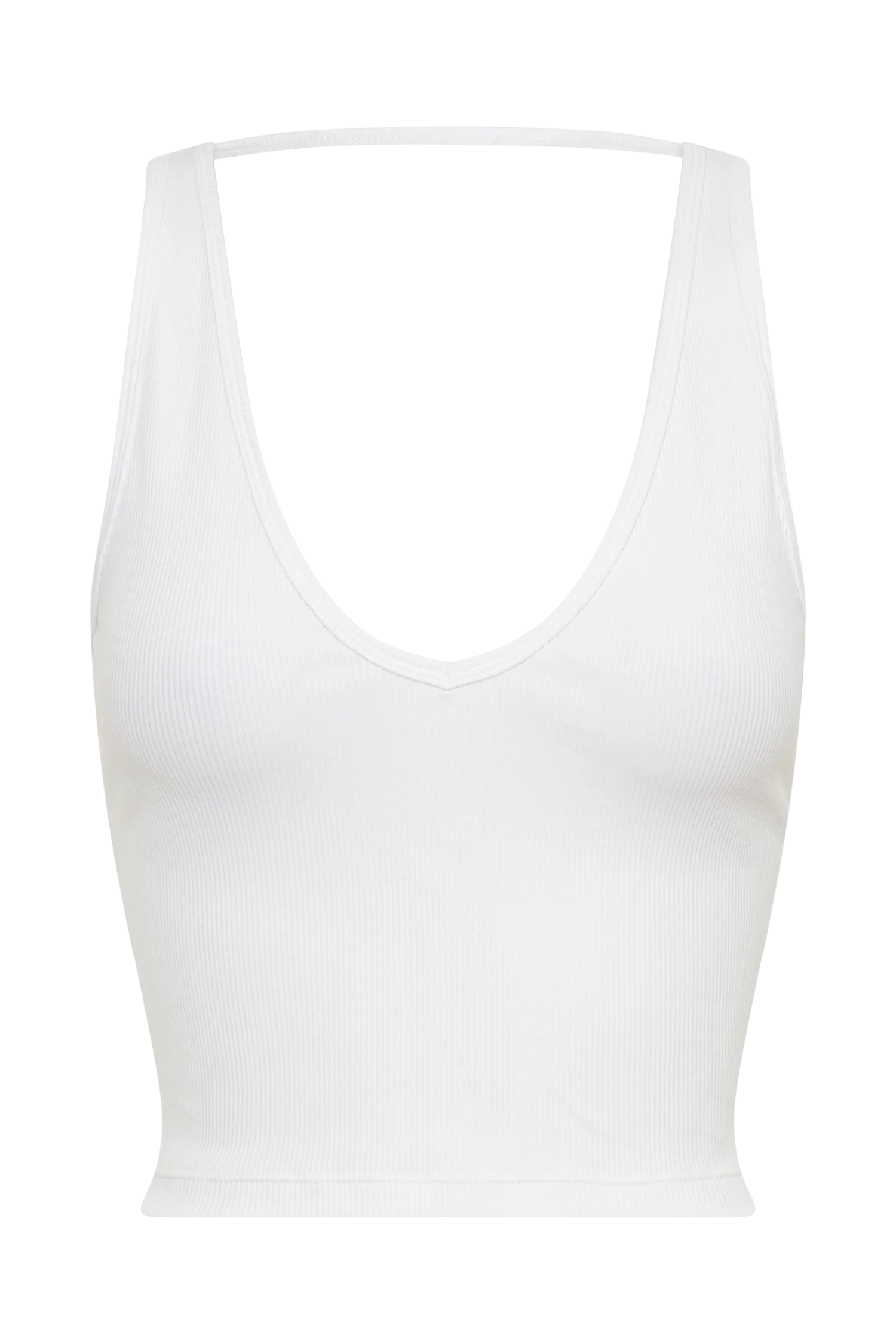 Rory Ribbed Yoga Top - White
