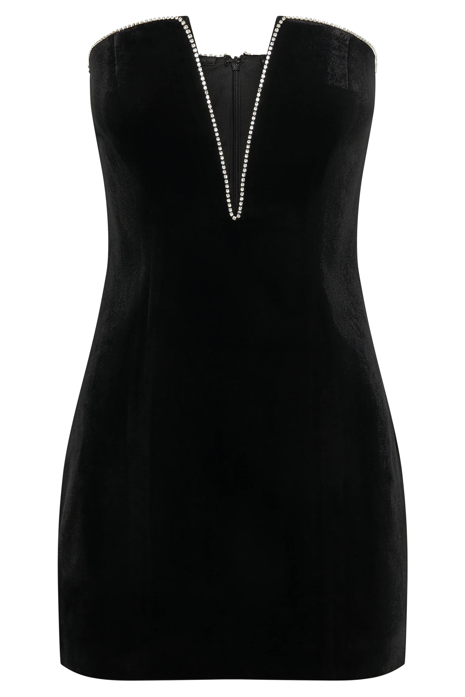 Elysia Velvet Mini Dress - Black