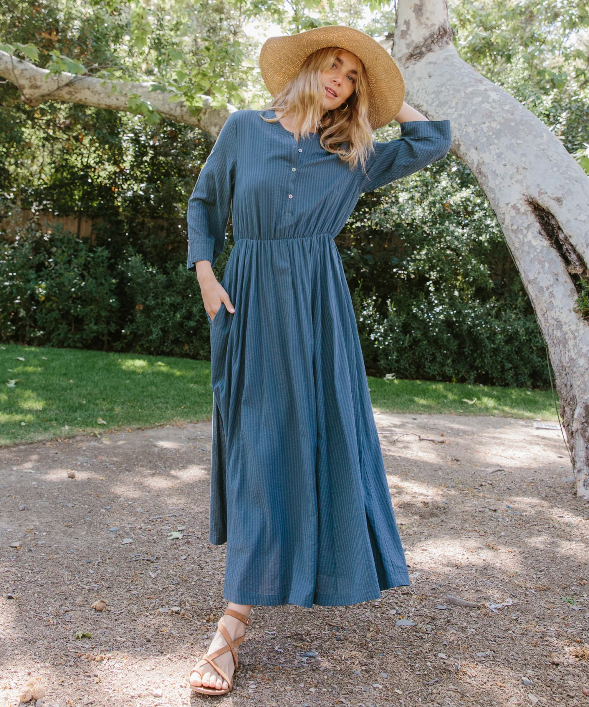 Seersucker Shirt Dress