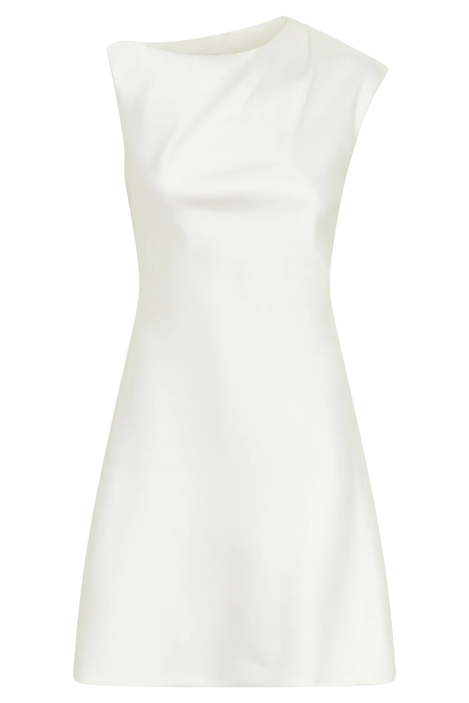 Granger Satin Structured Mini Dress - White