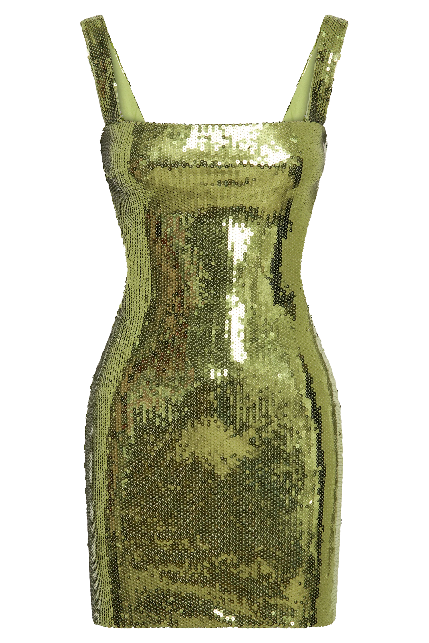 Adoria Sequin Cut Out Mini Dress - Green