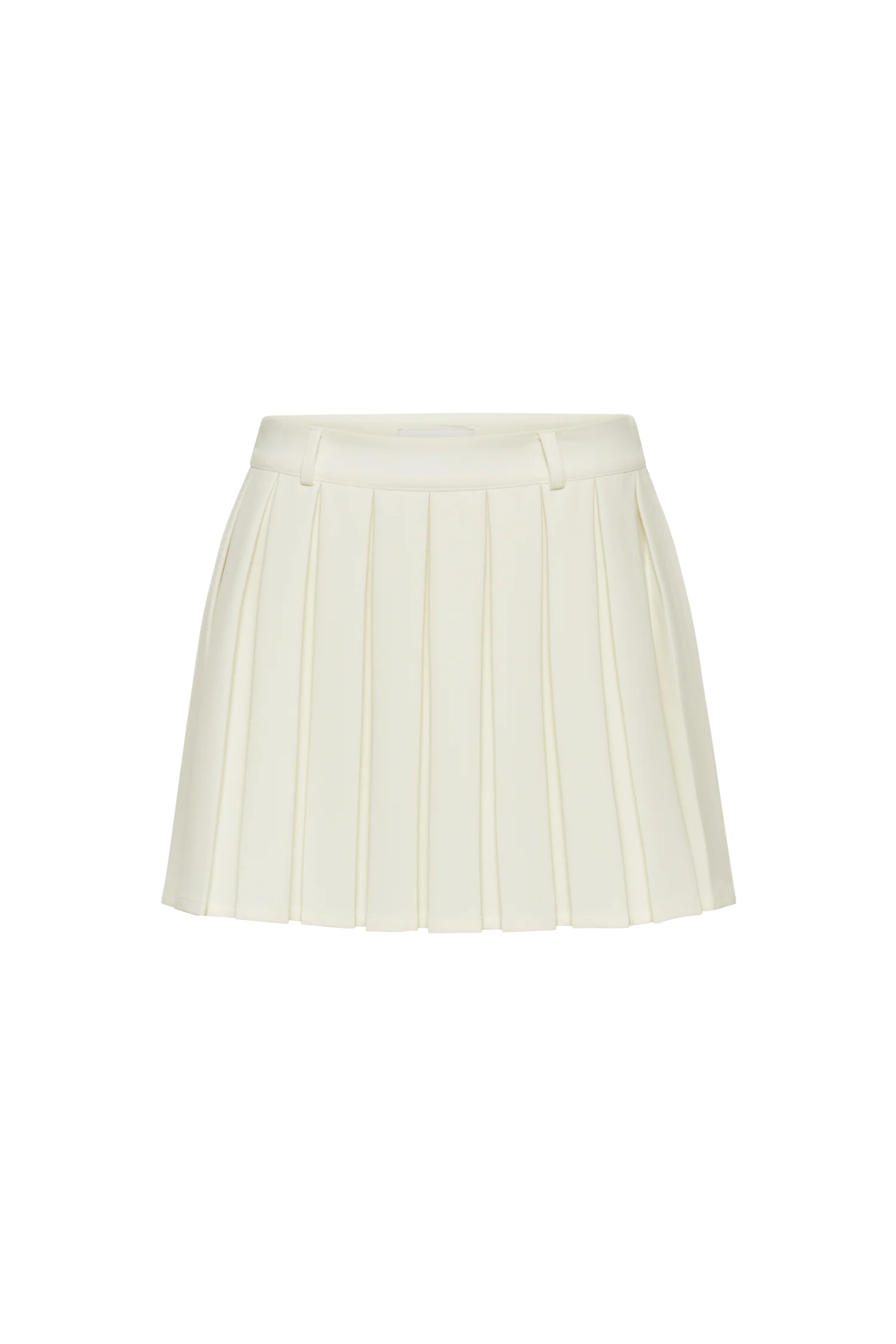 Mura Pleated Mini Skirt - Ivory