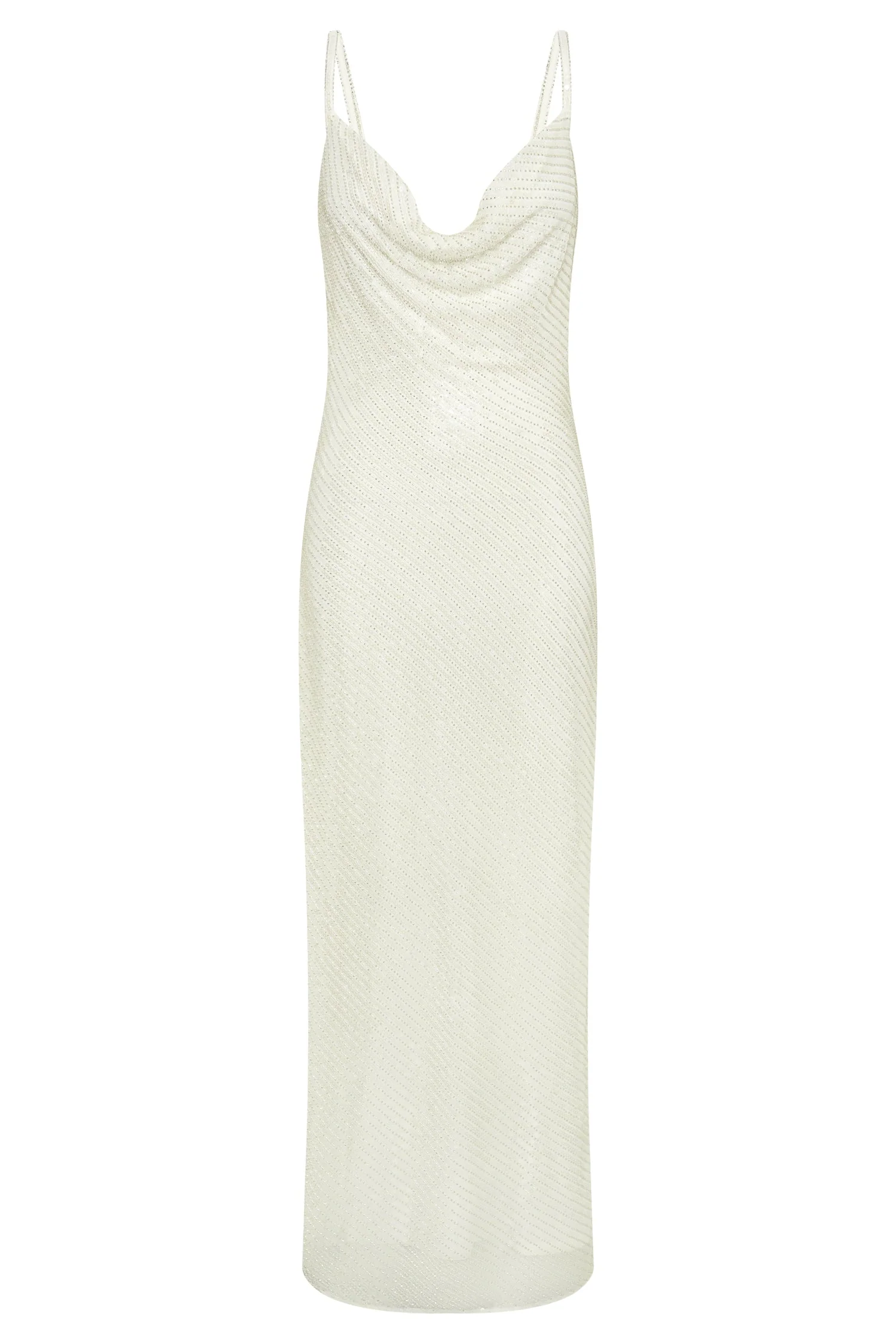 Marise Sequin Gown - White