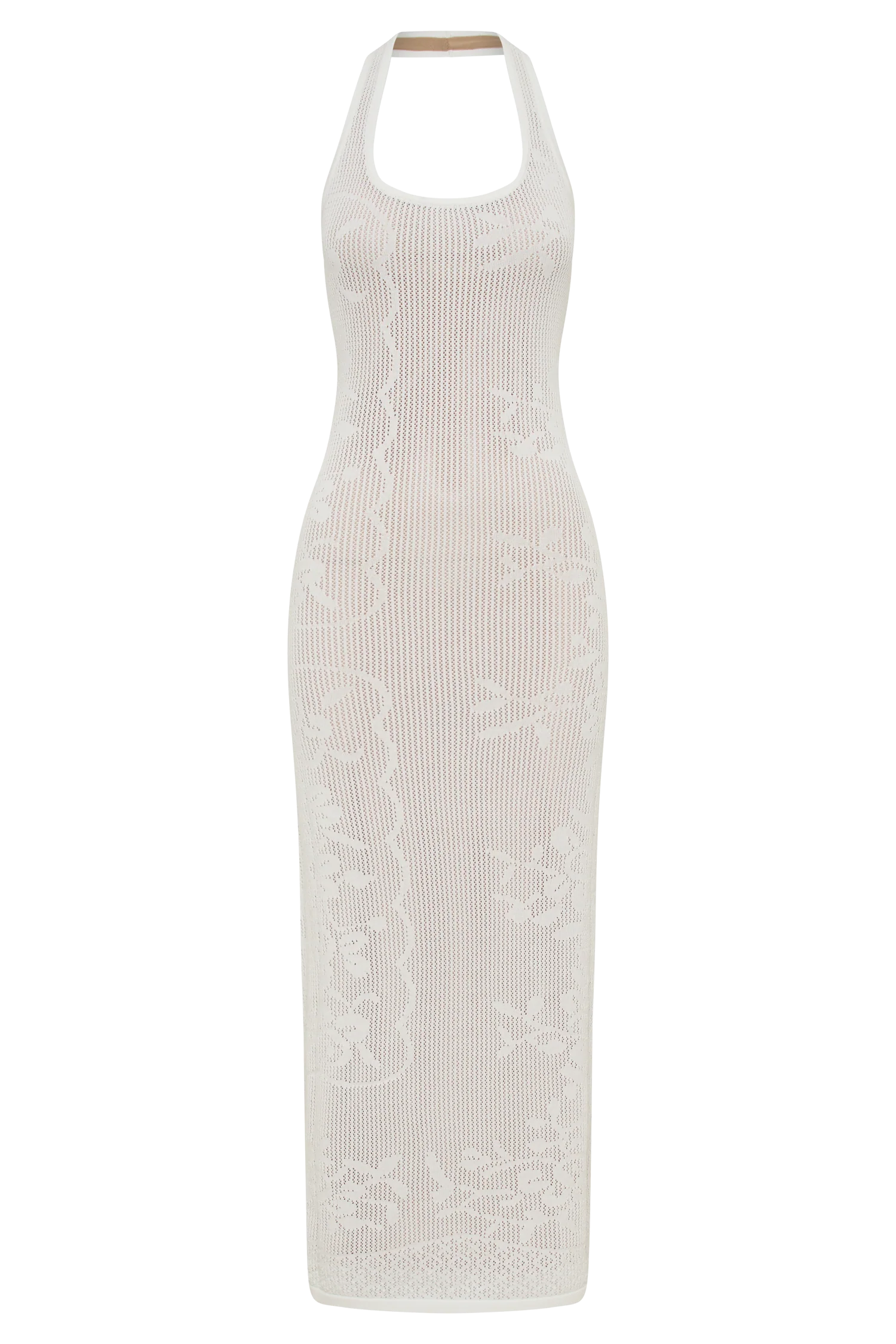 Patrizia Knit Halter Maxi Dress - Ivory