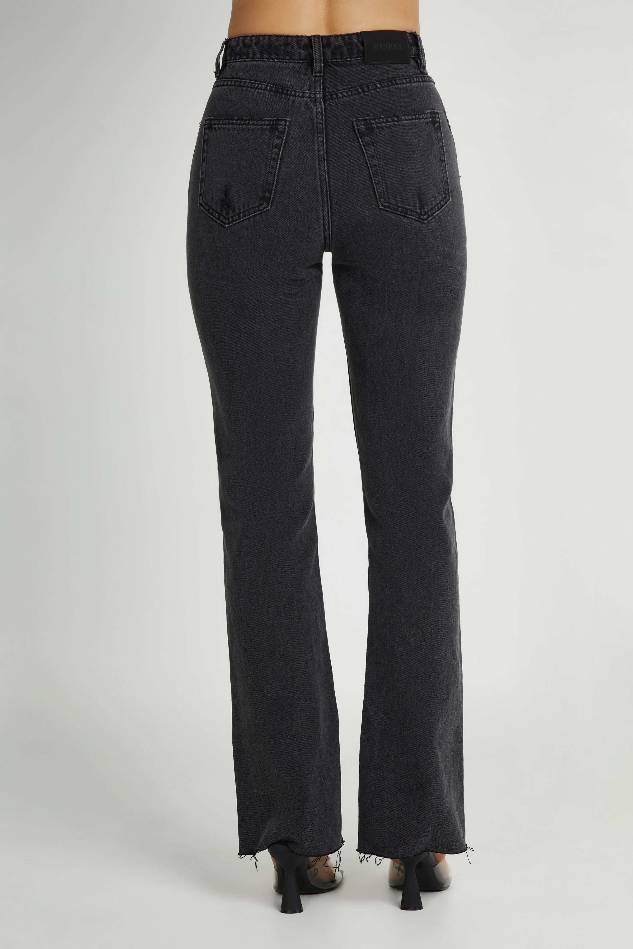 Lauren Straight Leg Jeans - Washed Black
