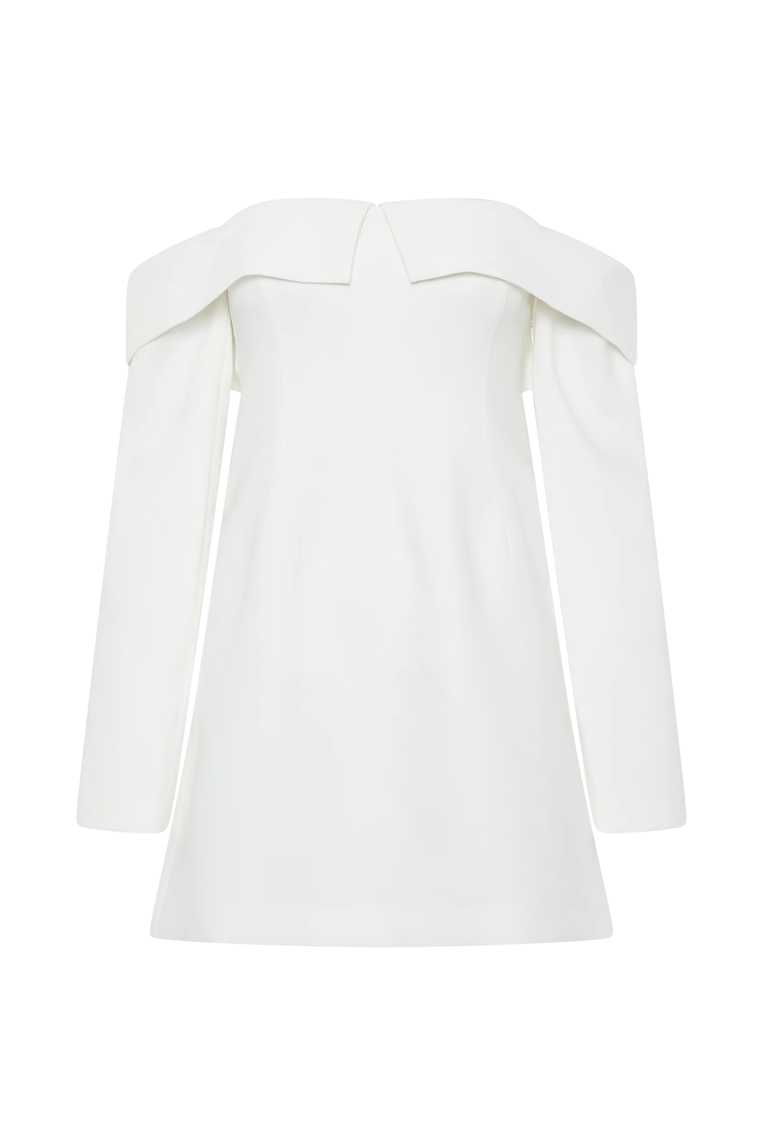 Hugo Suiting Off Shoulder Mini Dress - Ivory