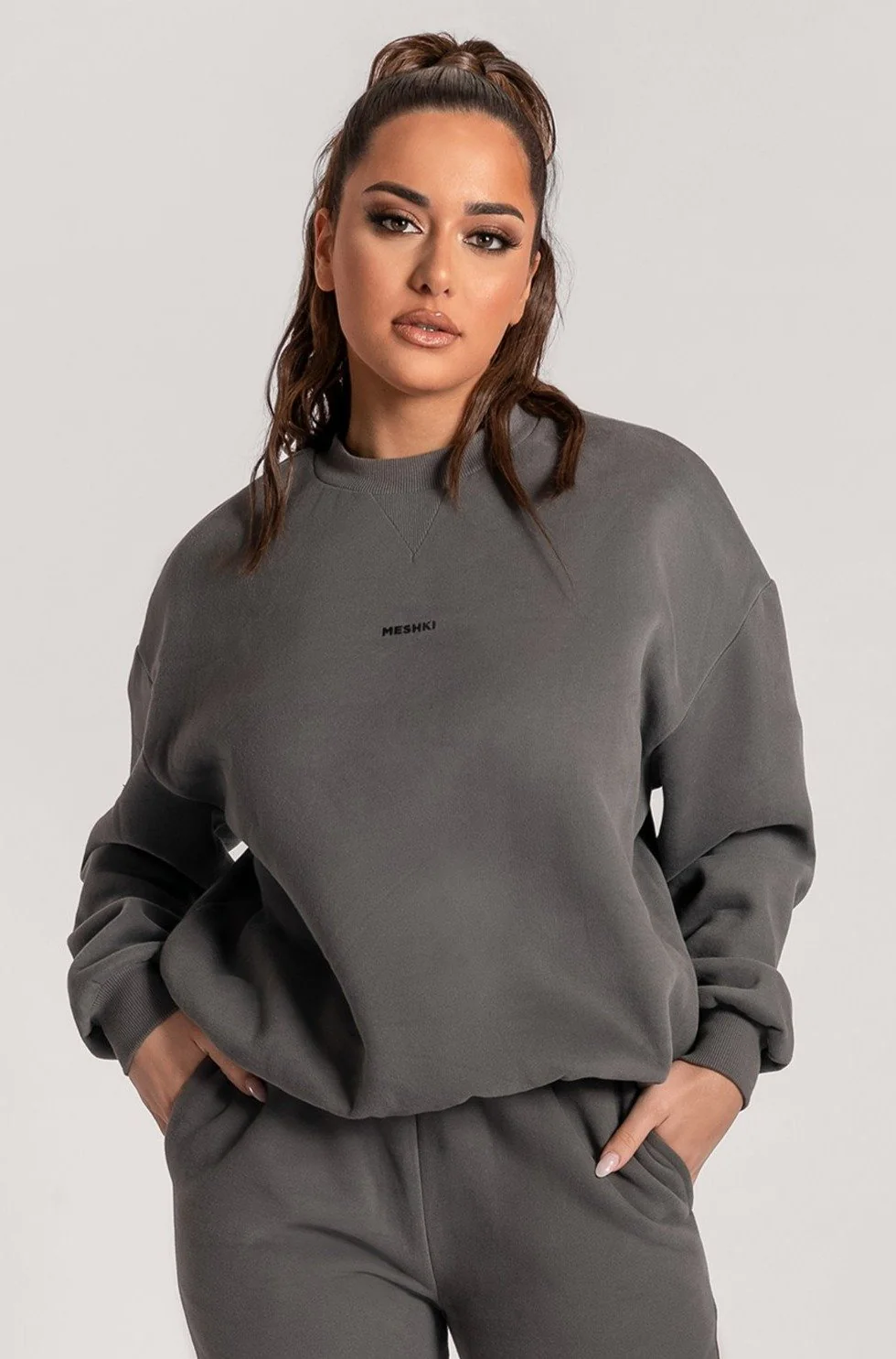 Max Unisex Crew Neck Cosy Sweater - Charcoal