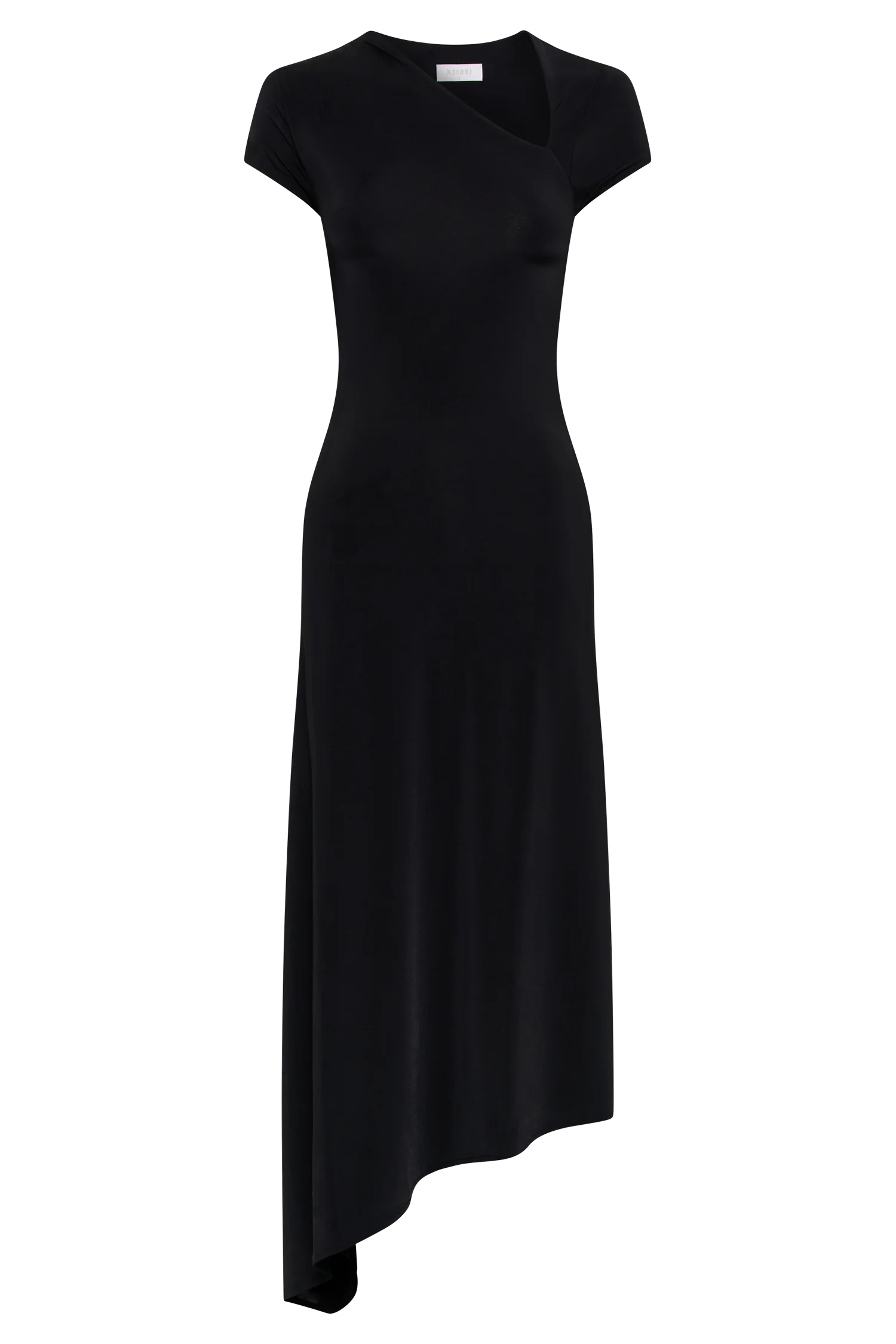 Ilaria Slinky Maxi Dress With Cut Out - Black