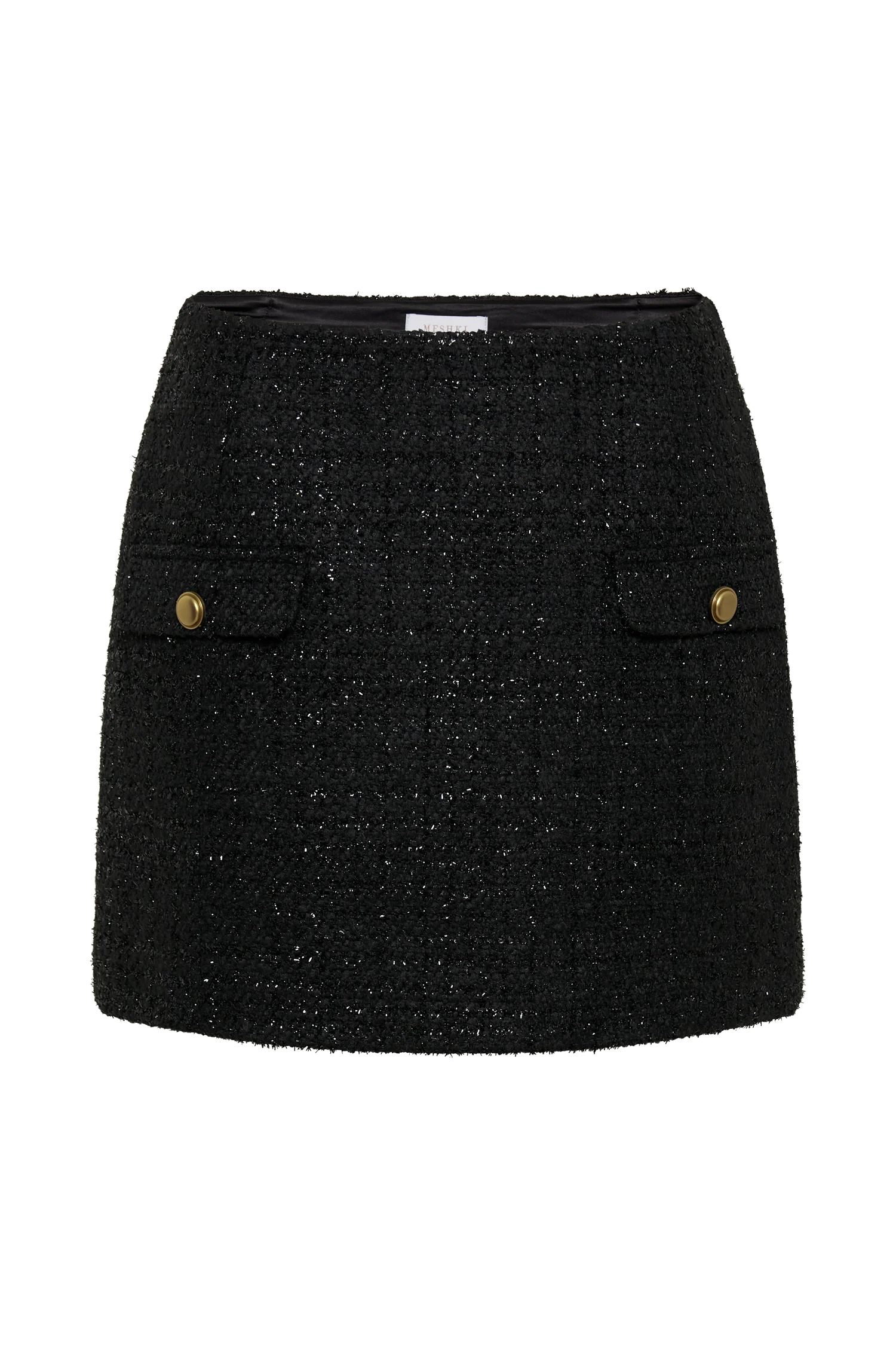 Priscilla Tweed Mini Skirt - Black