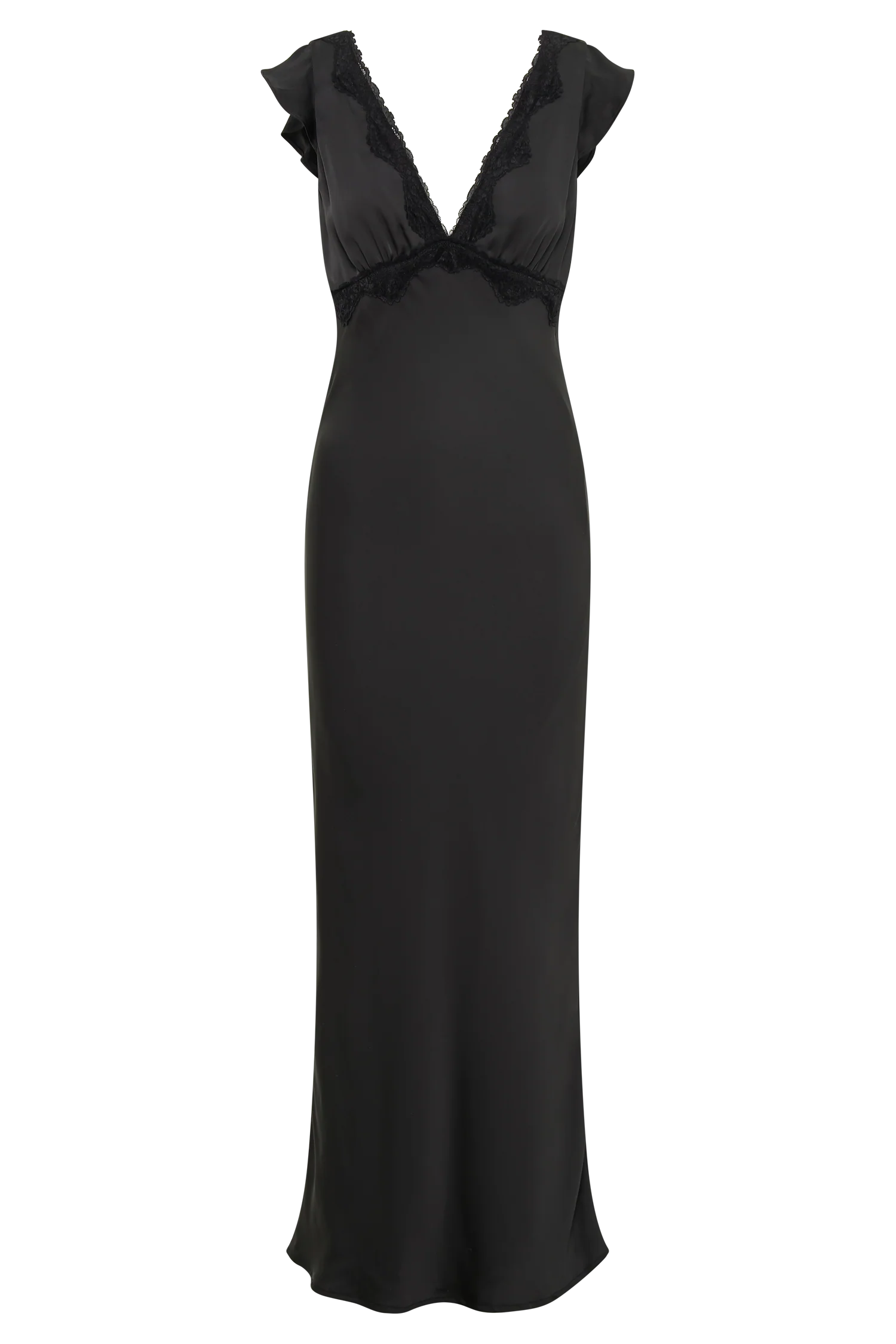 Chelsea Cap Sleeve Maxi Dress - Black