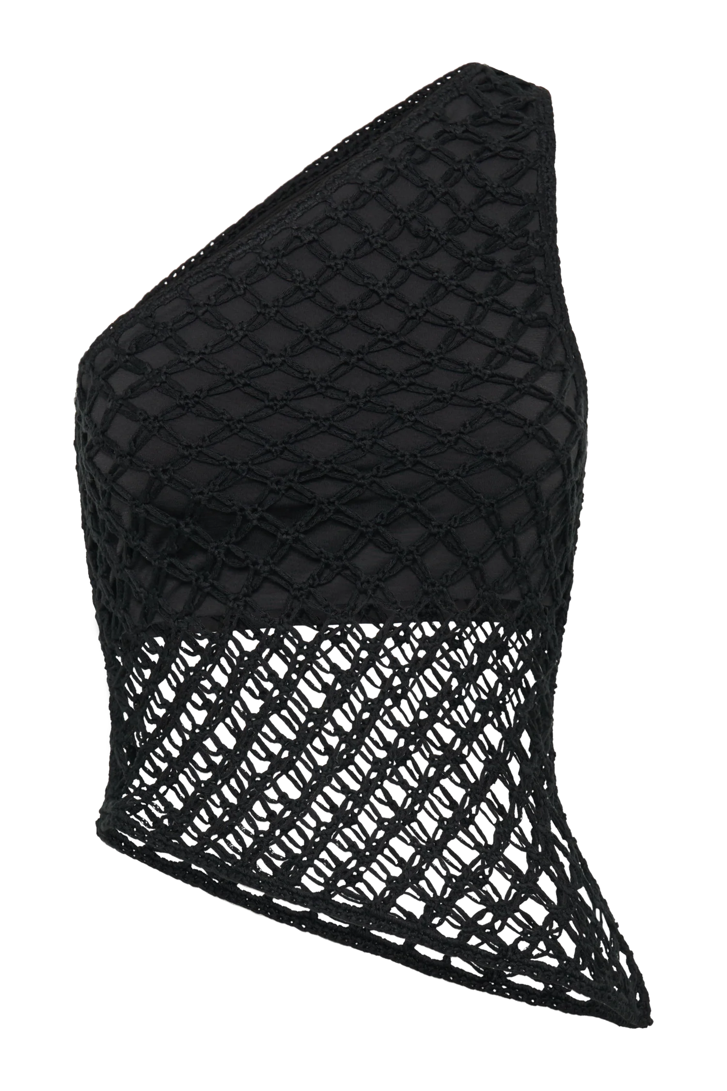 Braelyn Knit One Shoulder Top - Black