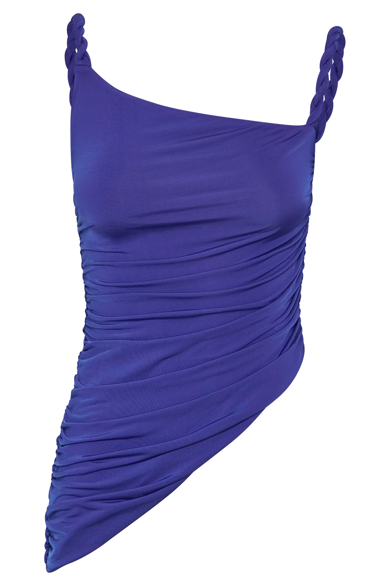Palmira Slinky Asymmetric Sleeveless Top - Cobalt Blue