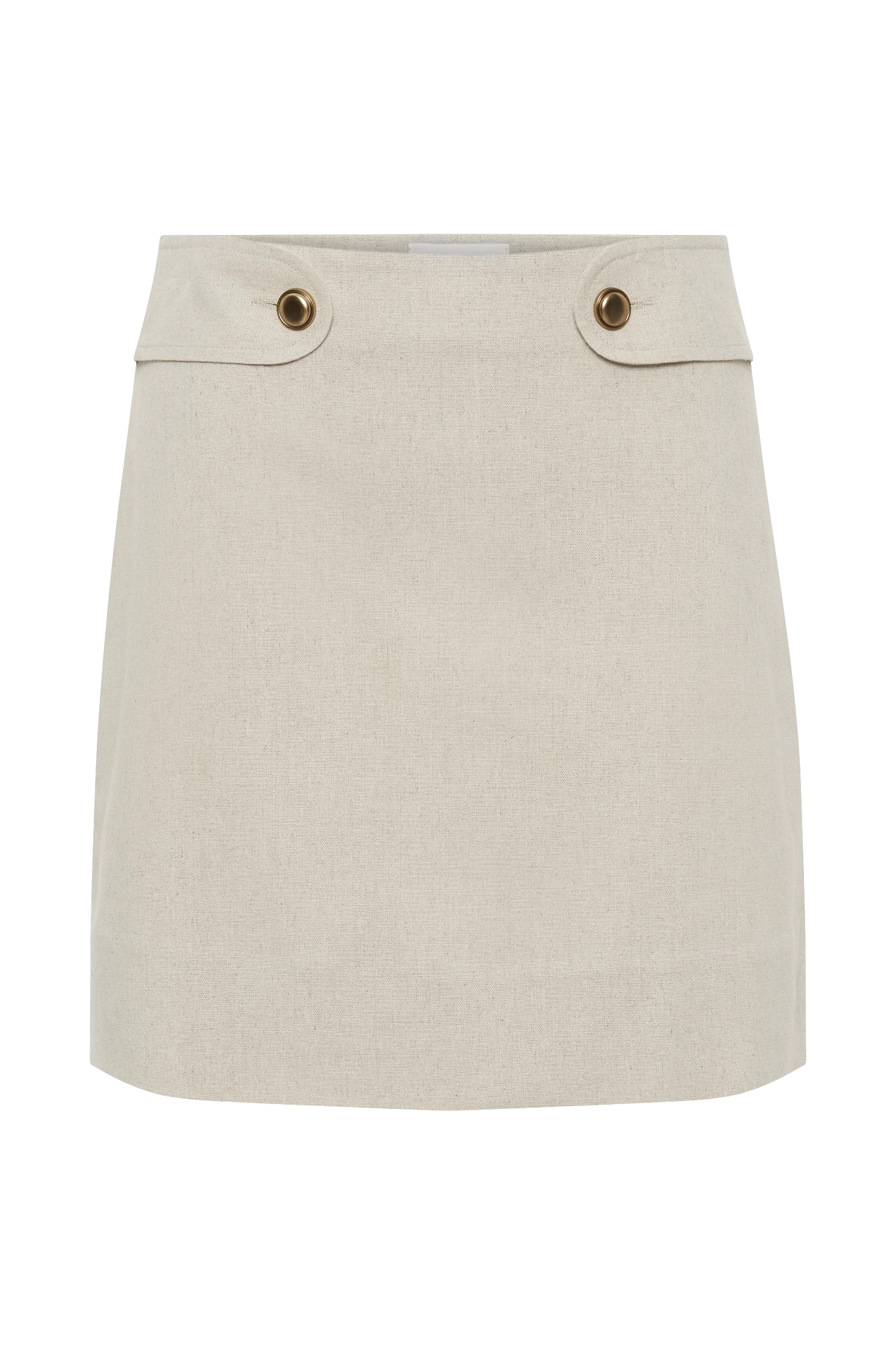 Marquette Linen Mini Skirt - Natural