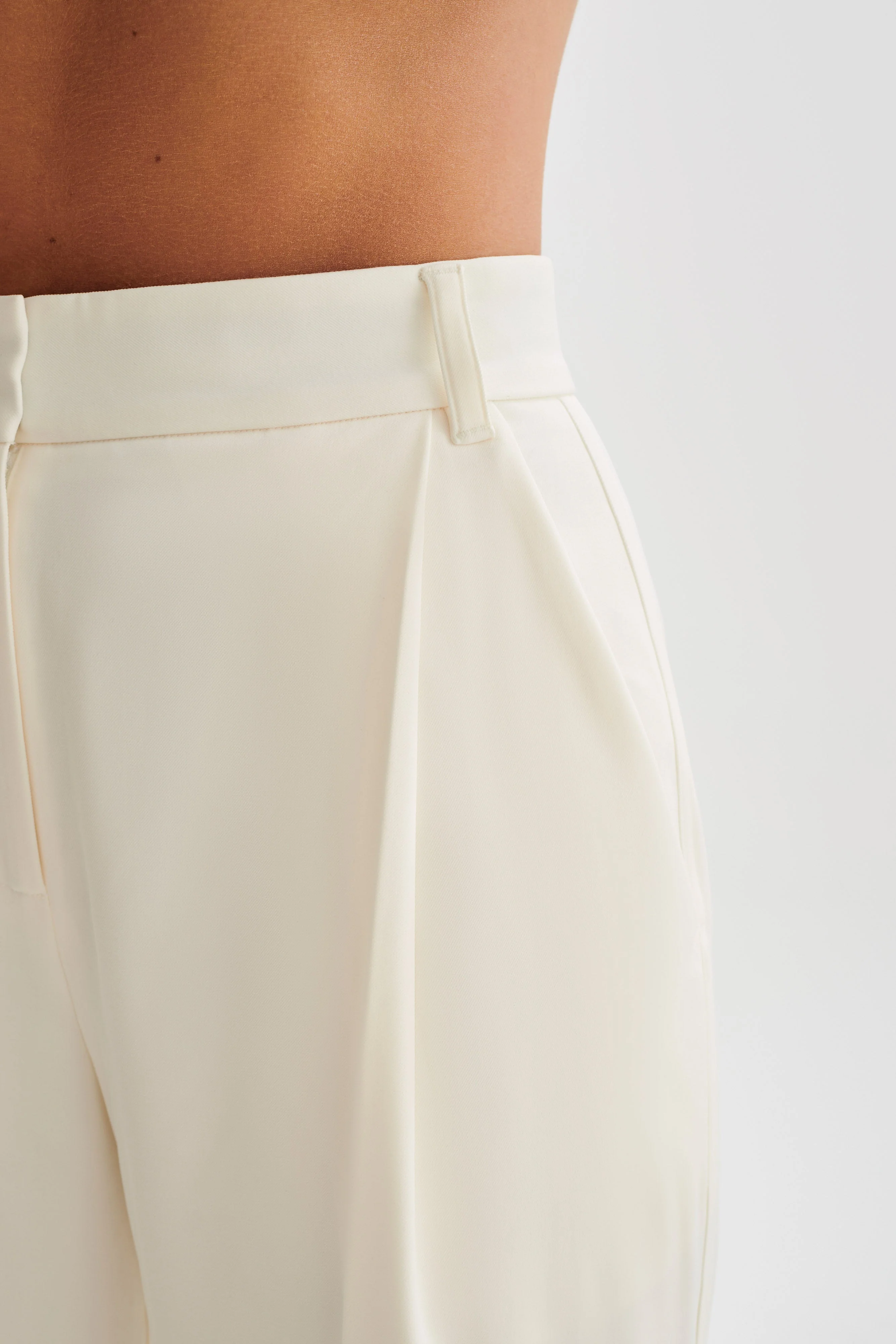 Amelie Suiting Straight Leg Pants - Ivory
