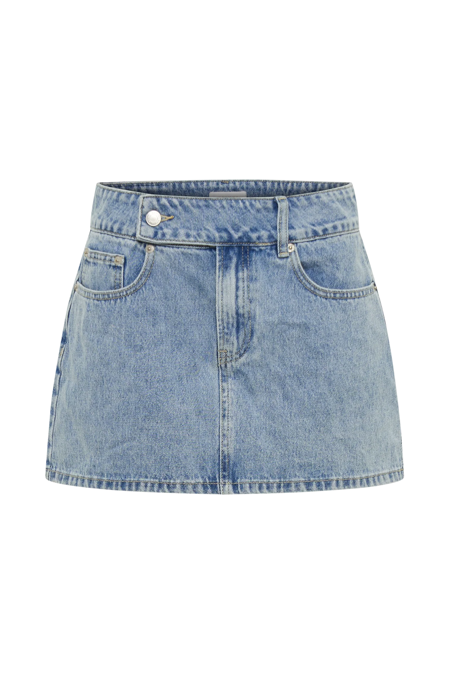 Julienne Denim Mini Skirt - Mid Blue
