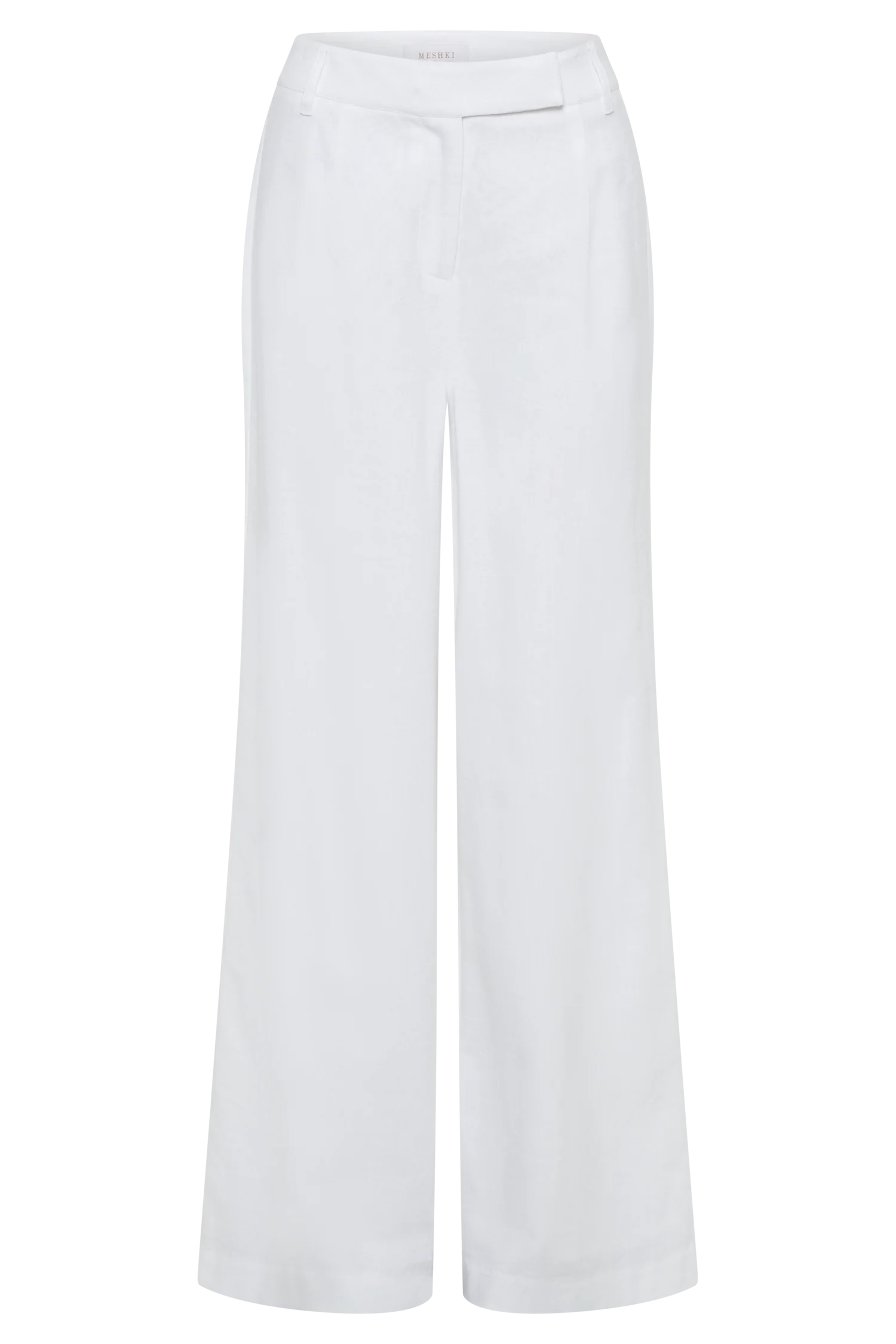 Franca Linen Wide Leg Pant - White