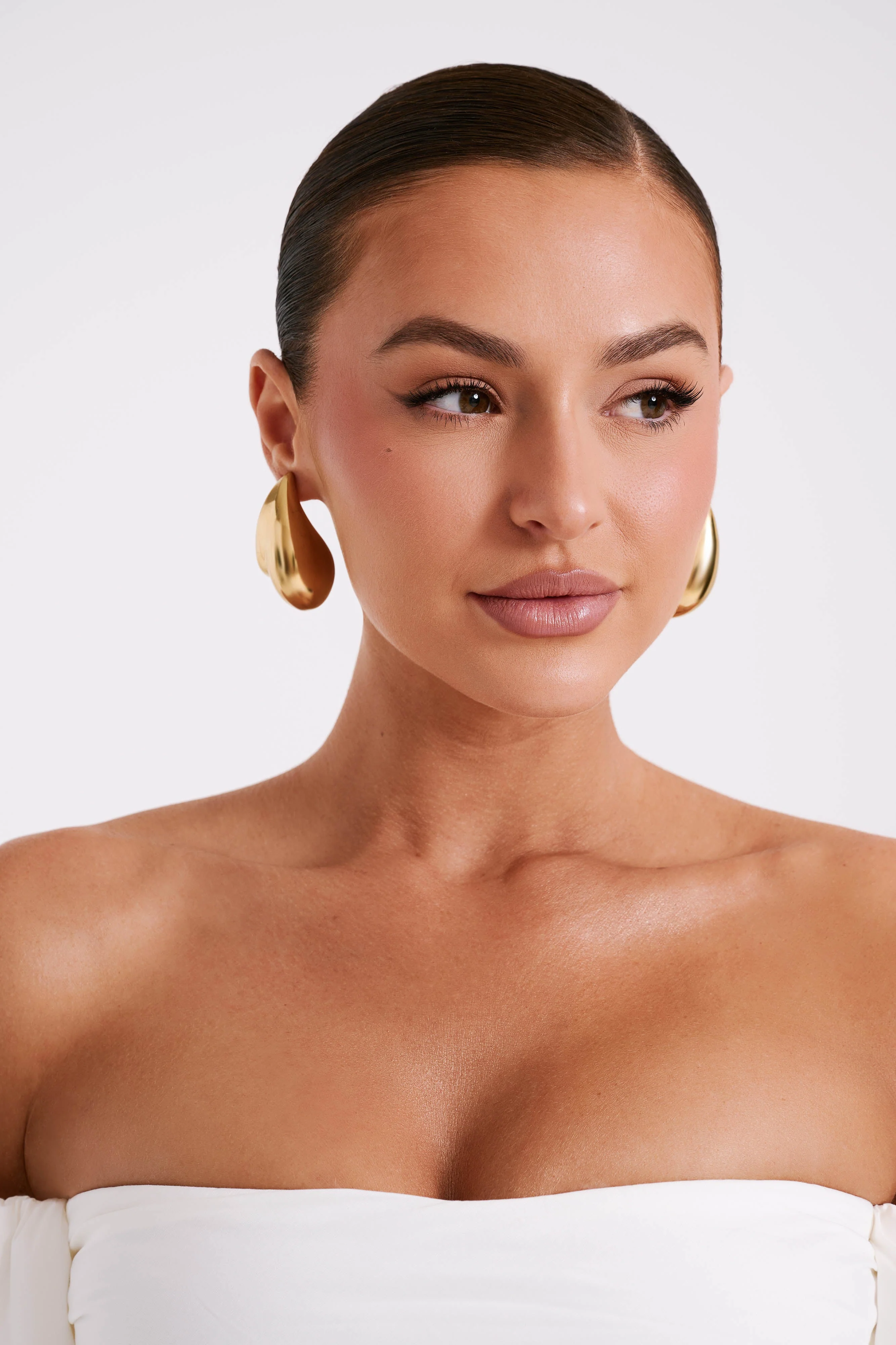 Zadie Oversized Double Teardrop Earrings - Gold