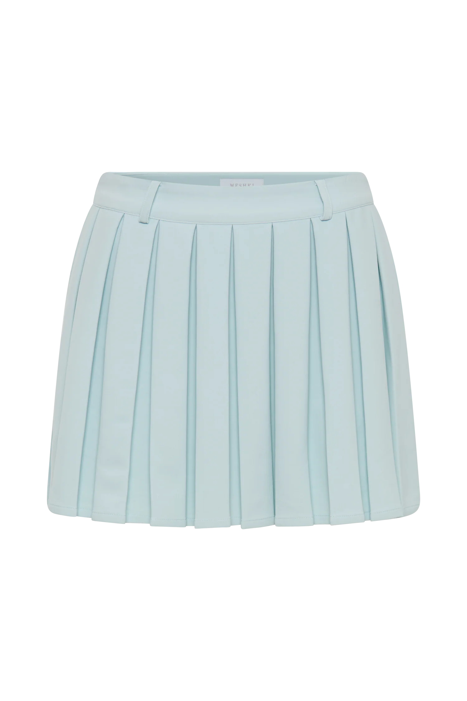 Mura Pleated Mini Skirt - Ice Blue