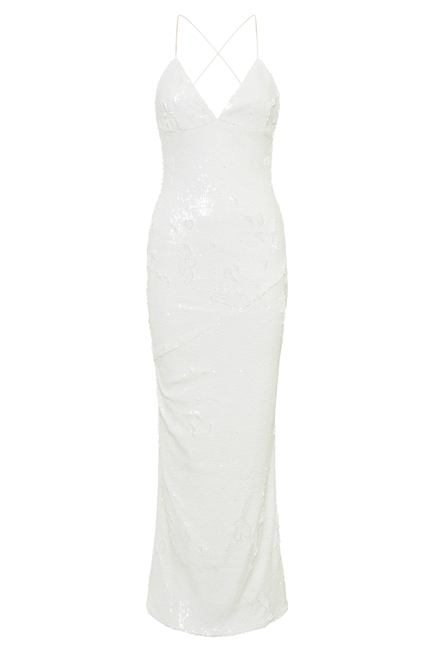 Gracie Sequin Maxi Dress - White