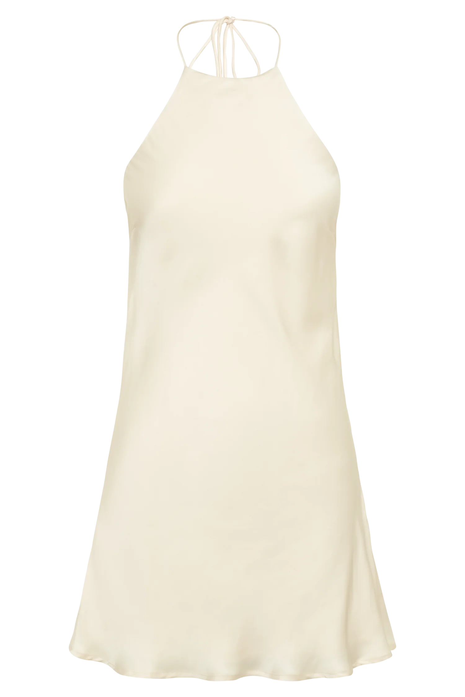 Atlas Satin Bow Mini Dress - Ivory