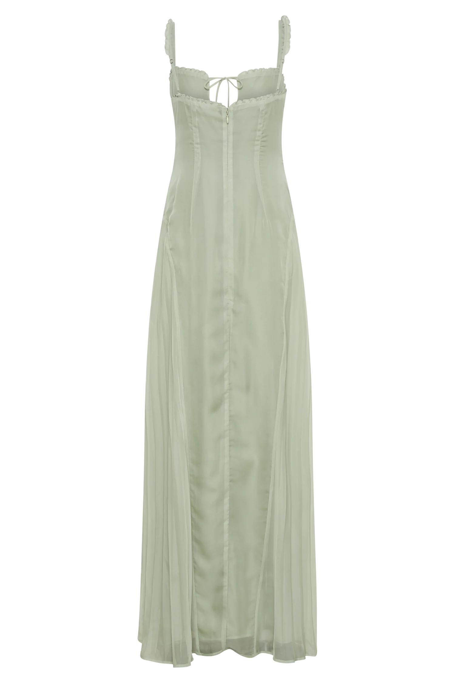Saira Chiffon Maxi Dress - Pastel Green