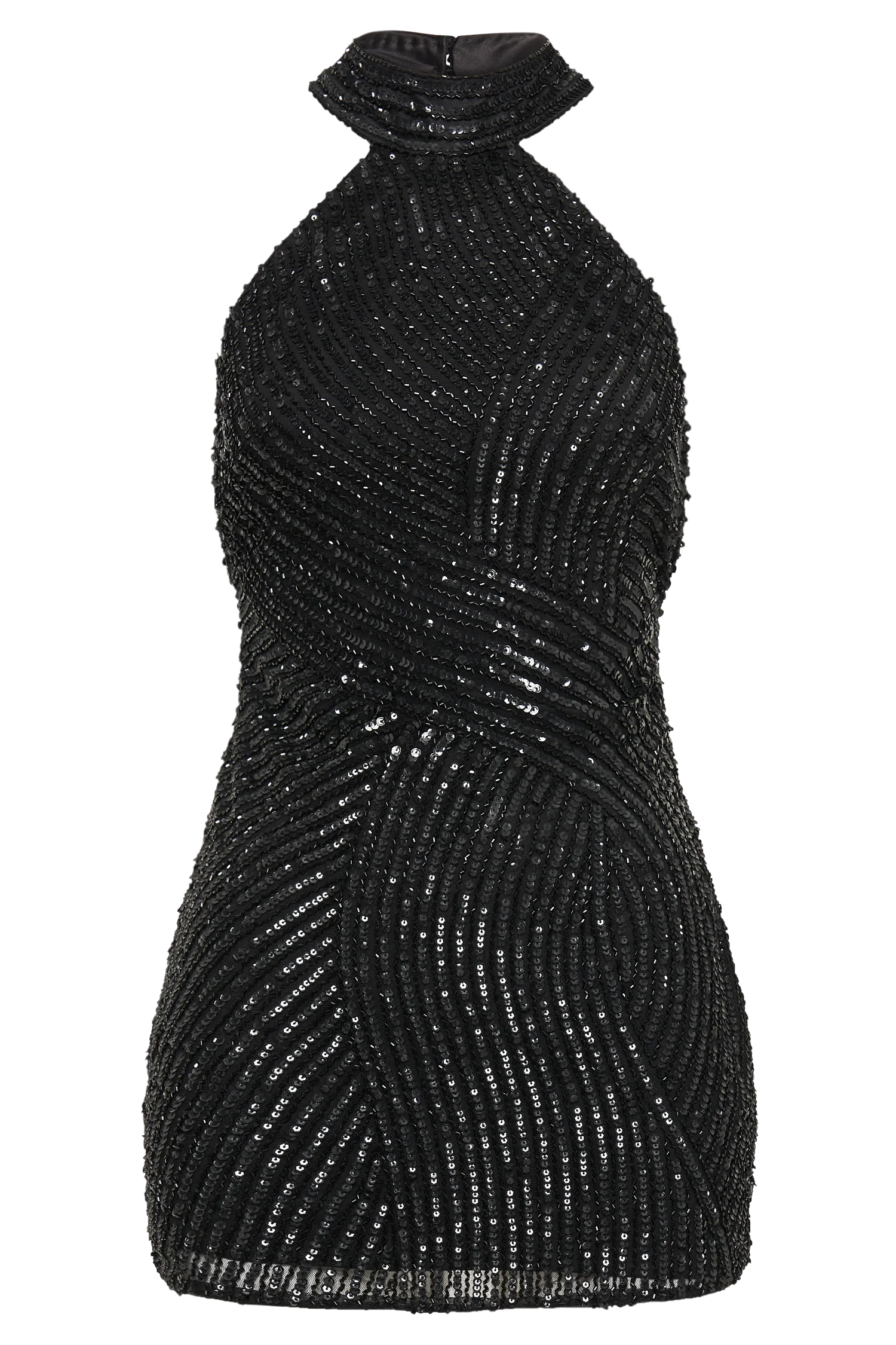 Hattie Halter Sequin Mini Dress - Black