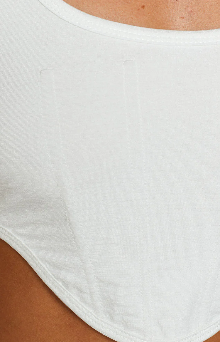 Picasso White Corset Top
