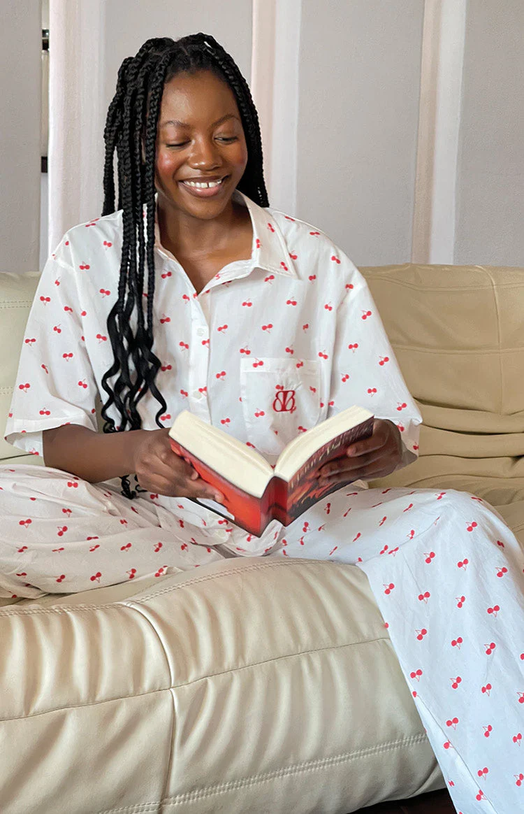 Alexea Cherry Print Pajama Pants